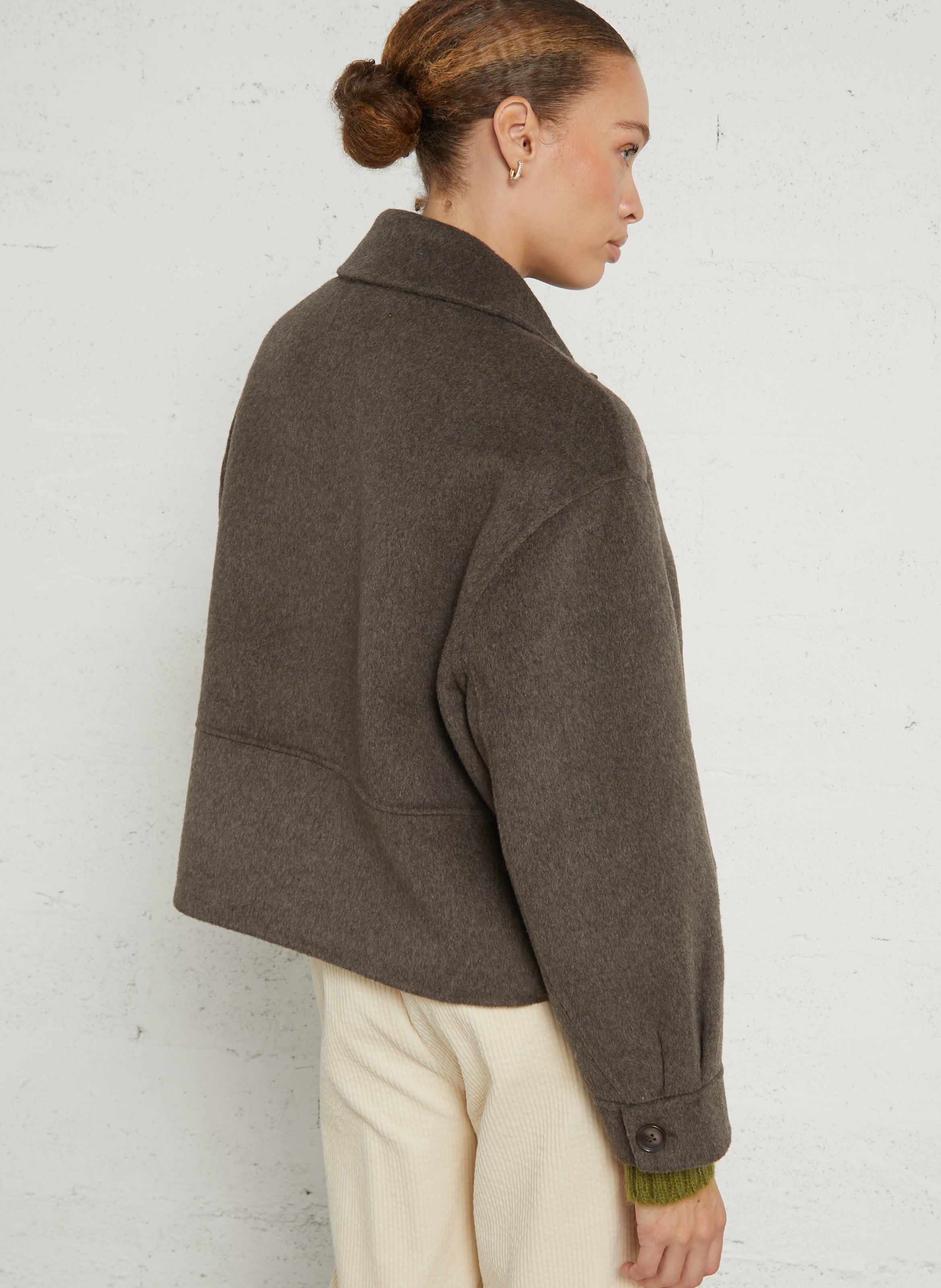 Jacke aus Wollmix JC SOPHIE Braun