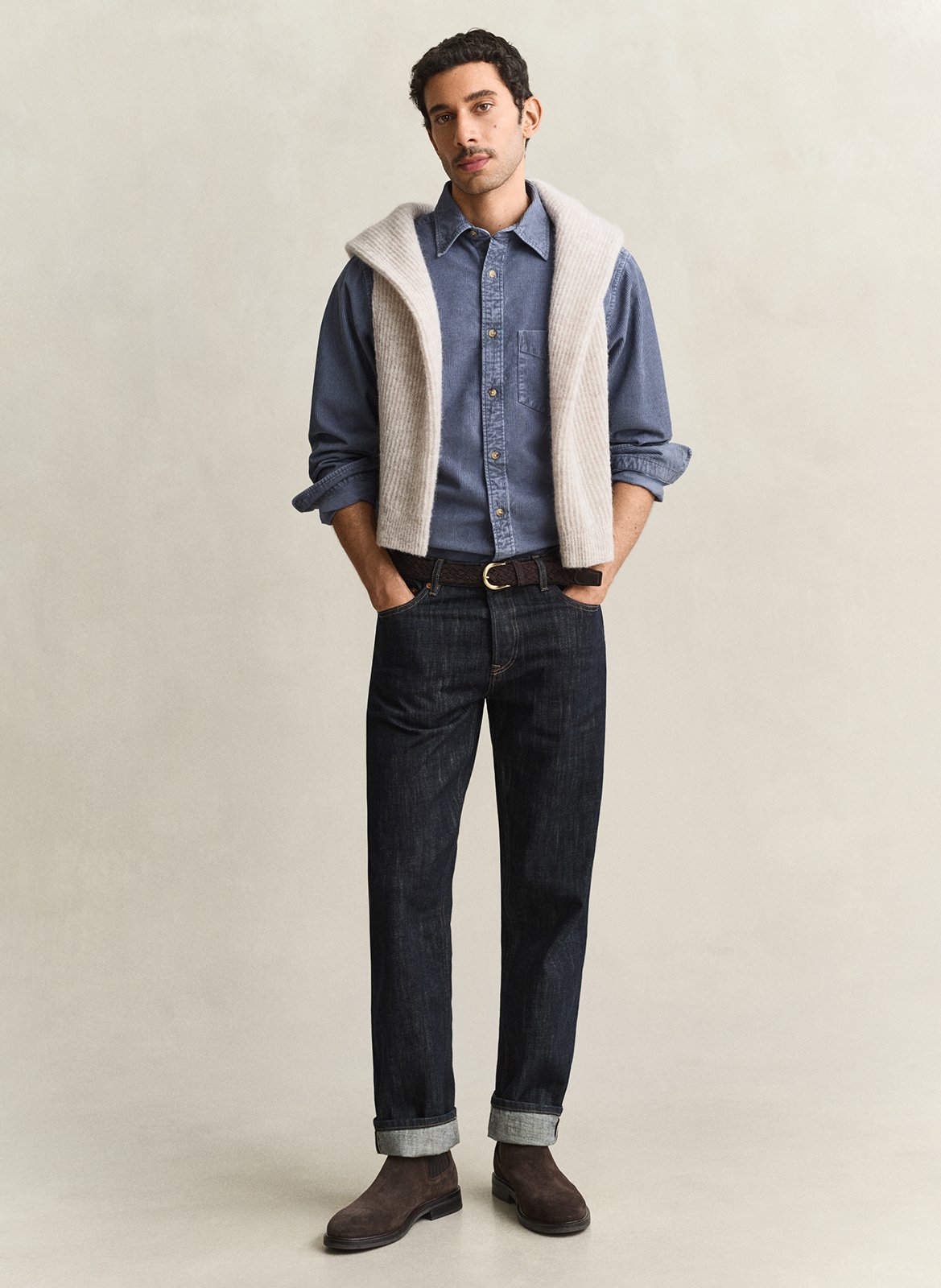 Bluse aus Bio-Baumwolle mit klassischem Kragen GANT Blau