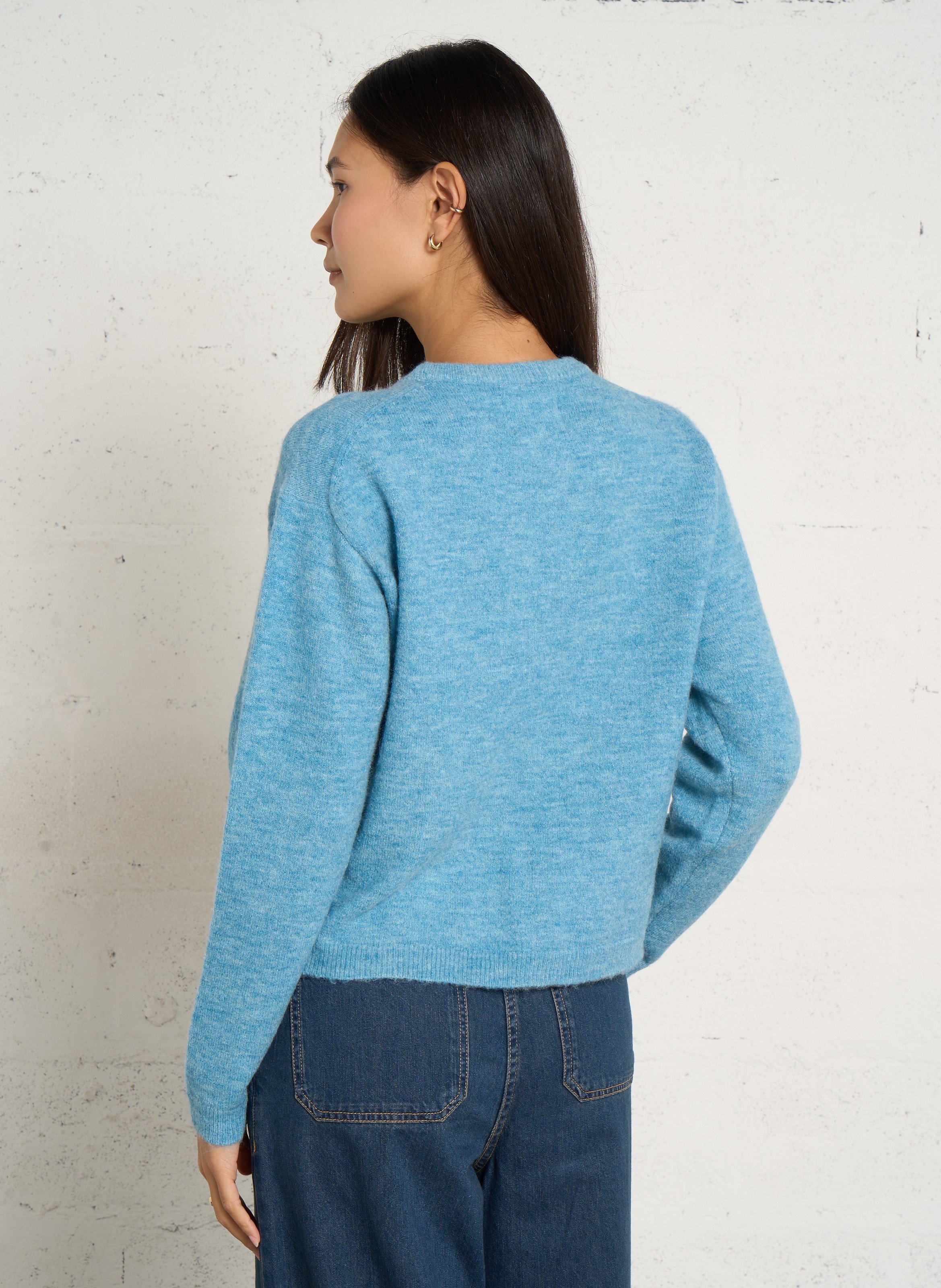 Wijde trui met ronde hals LEON & HARPER Blauw