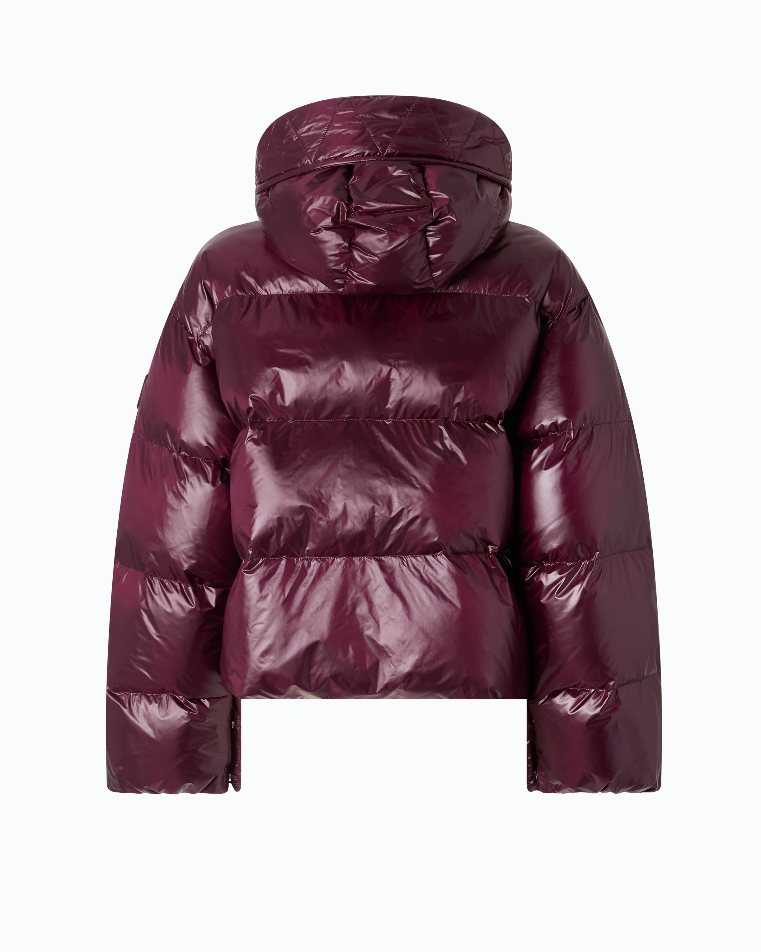 Doudoune à capuche en tissu technique PINKO Rouge