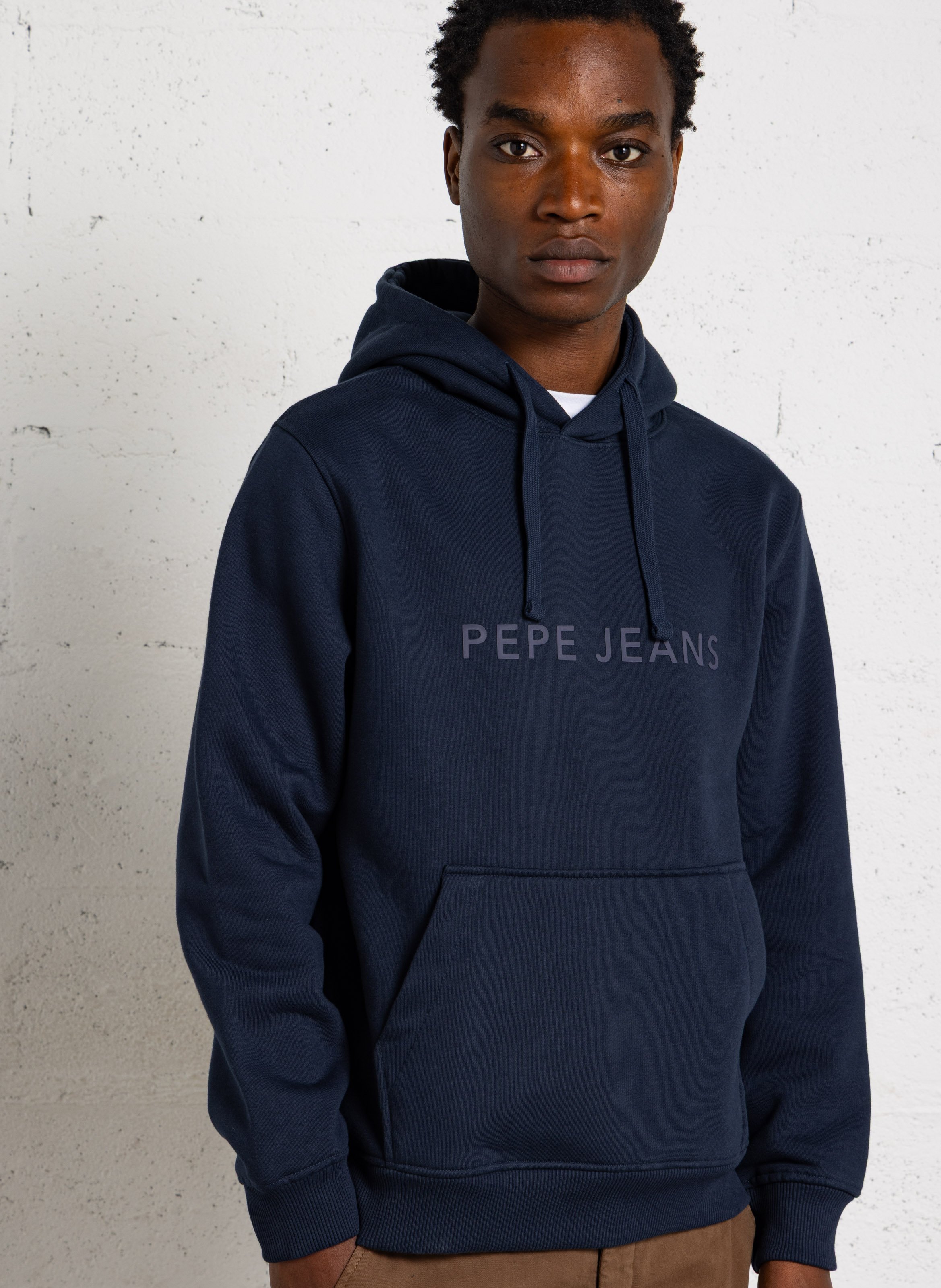 Effen hoodie met geborduurd logo PEPE JEANS