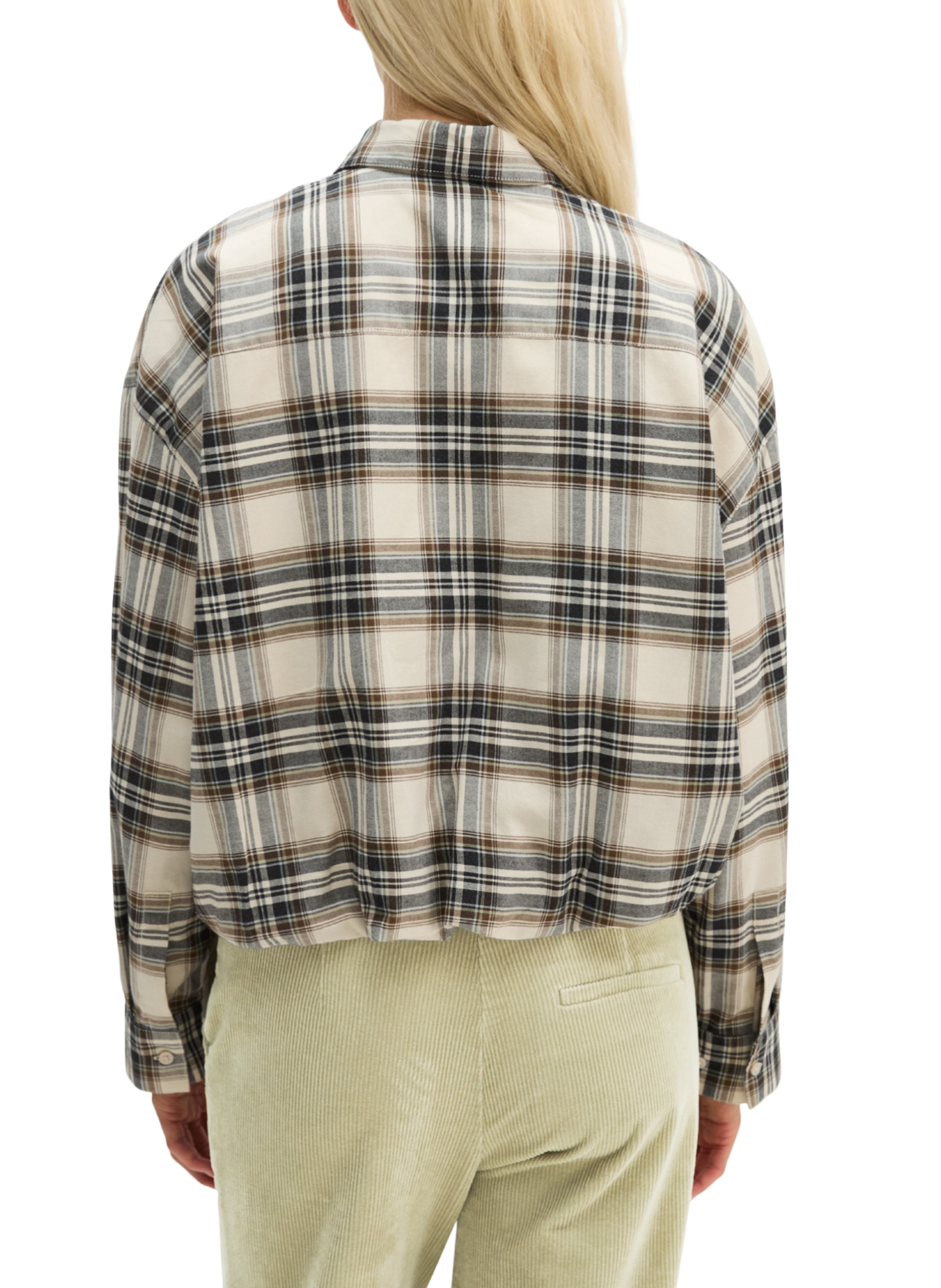 Straight checked cotton shirt MARC O'POLO White