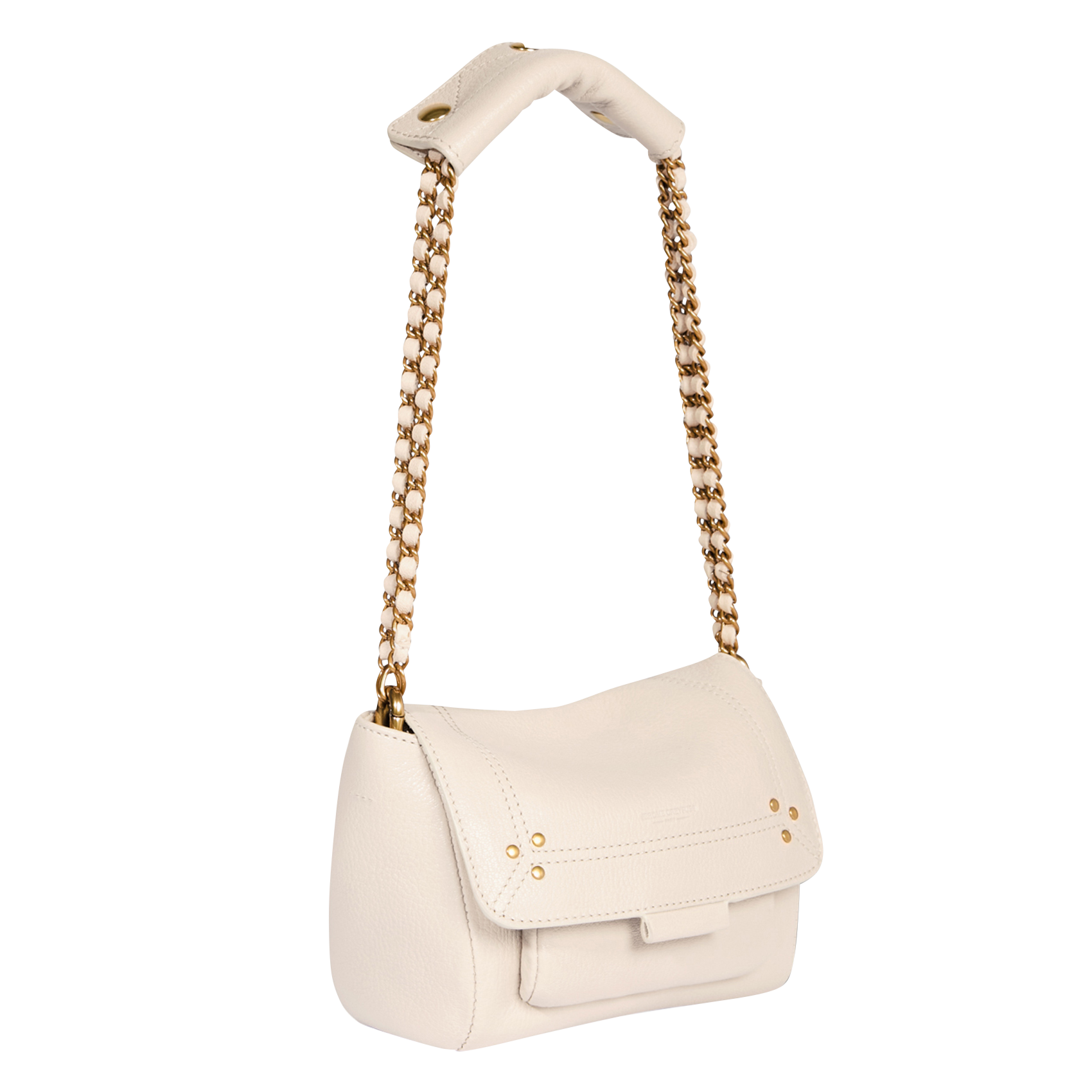 Mini sac bandoulière en cuir  JEROME DREYFUSS Beige