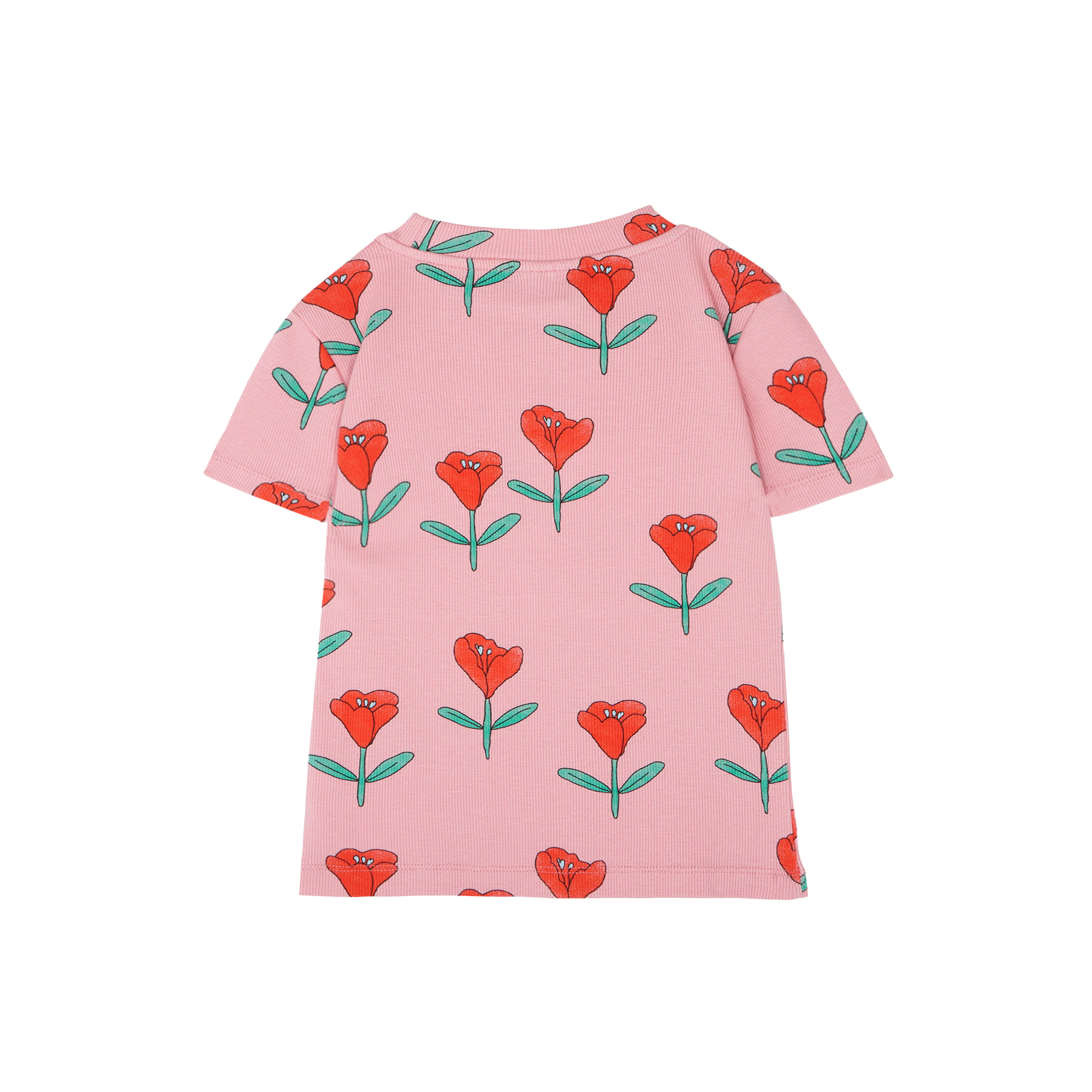 Tee-shirt ample col rond en coton imprimé THE CAMPAMENTO Rose