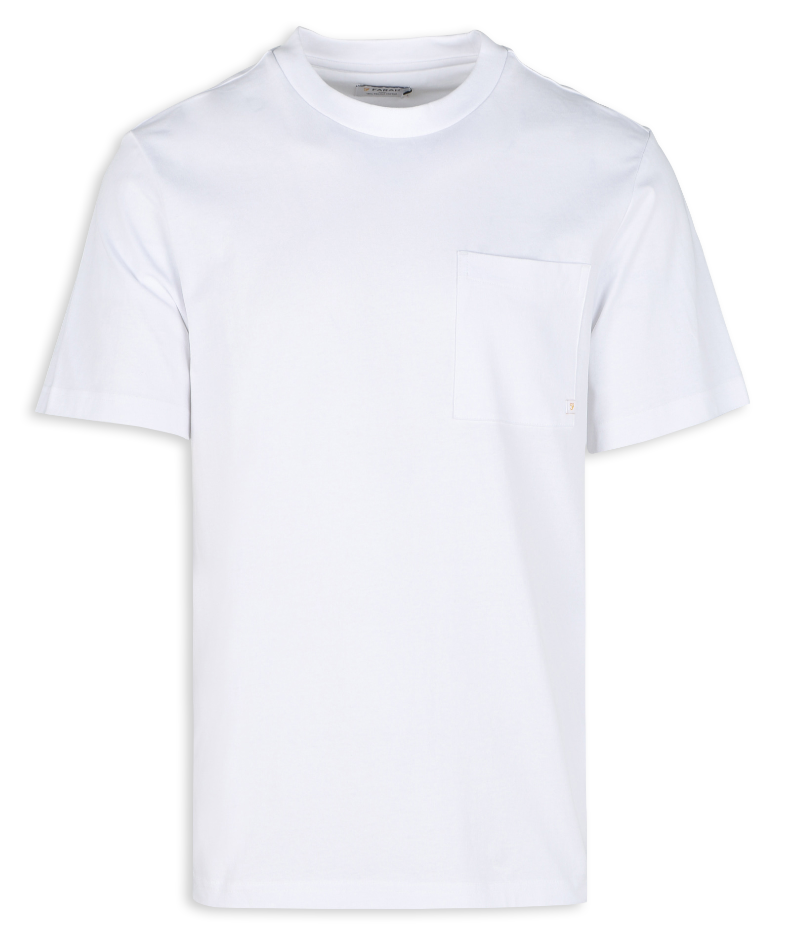 Tee-shirt col rond en coton bio  FARAH Blanc