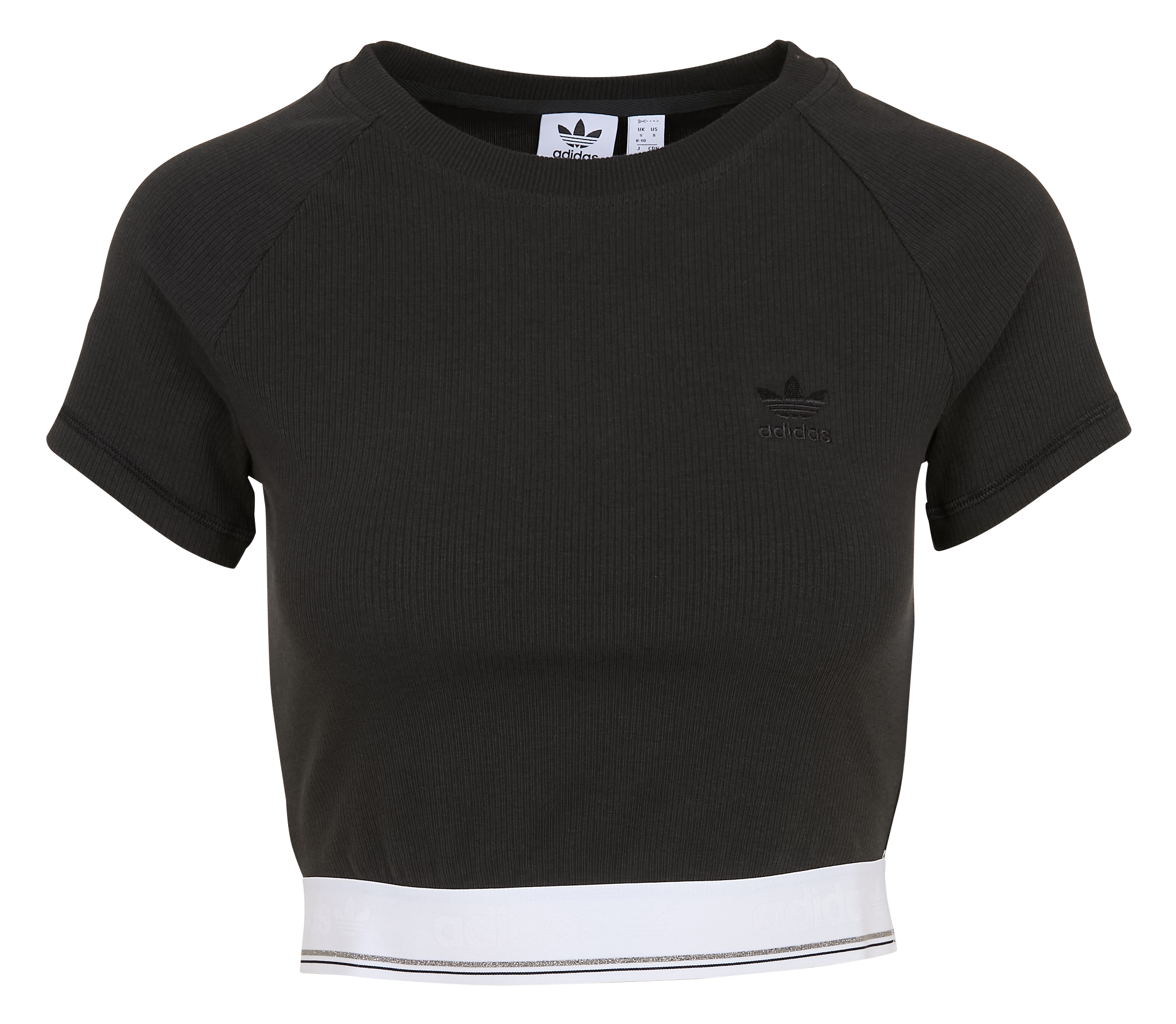 Tee-shirt moulant à col rond ADIDAS Noir