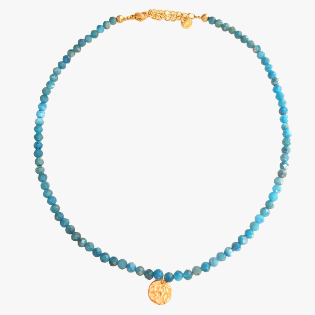 Apatite necklace GINANDGER Blue