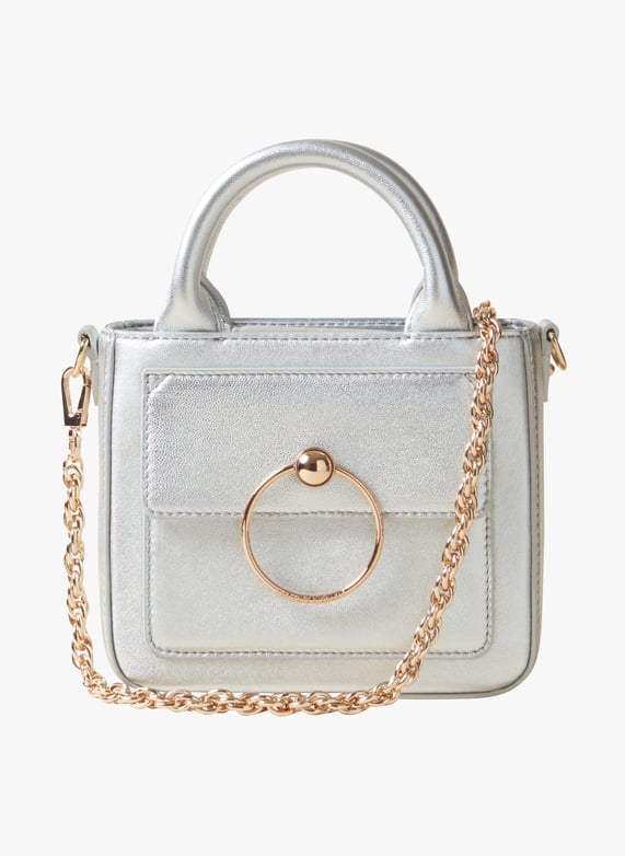 Sac a Main En Cuir Silver Claudie Pierlot Femme CFASA00713 L002 SILVER Place des Tendances