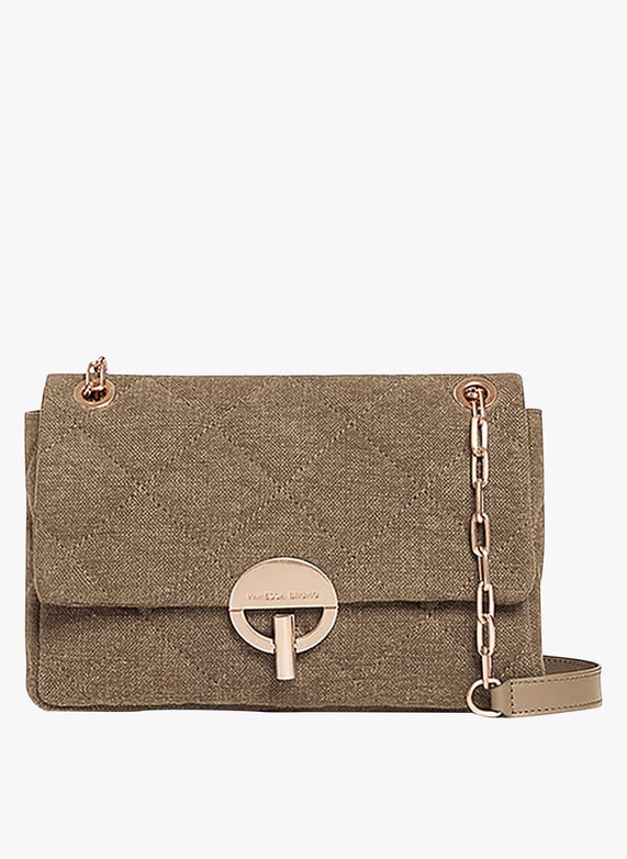 Sac bandoulière en lin Moon l Vert Vanessa bruno Femme Place