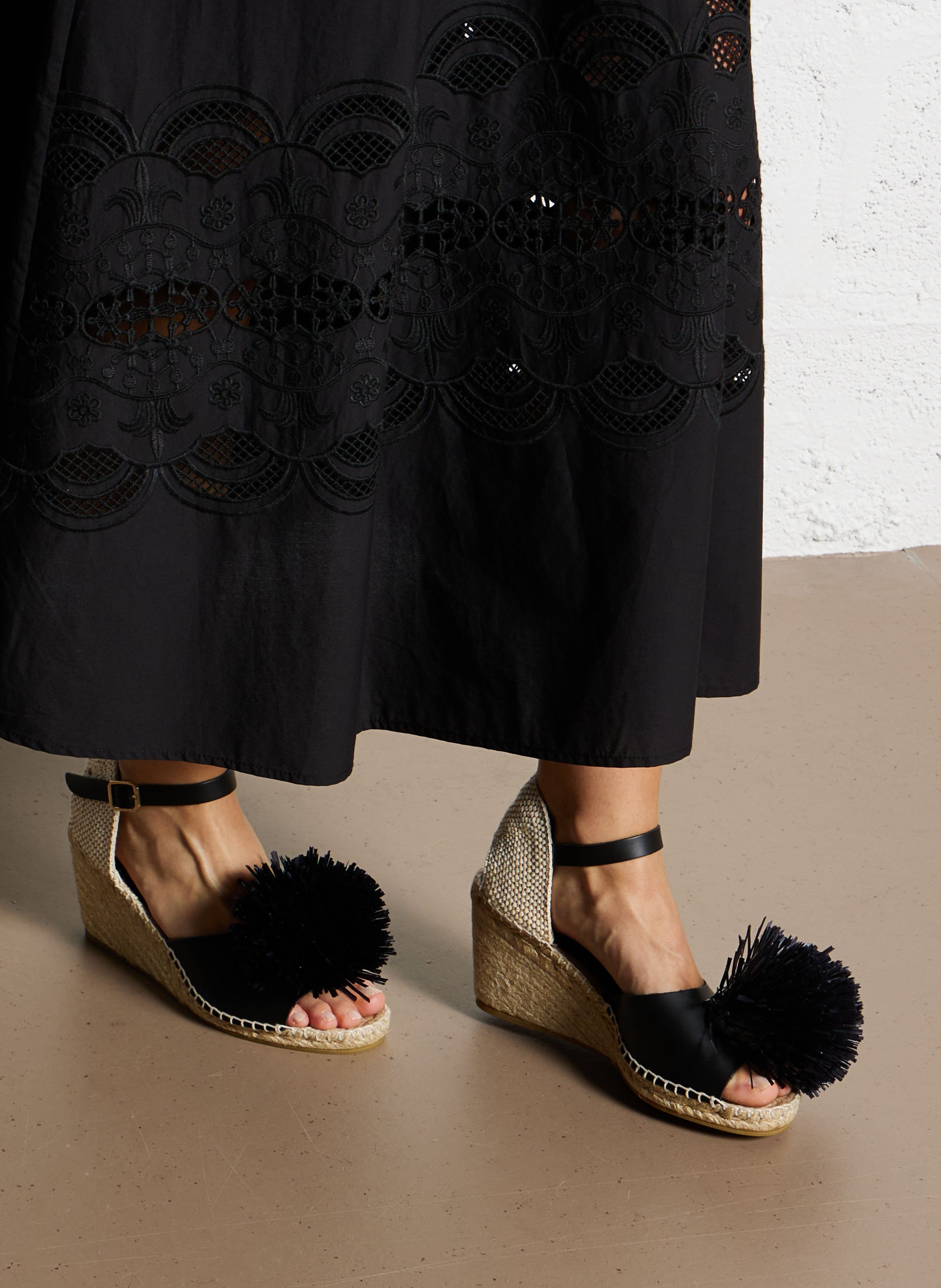 Braided belt PIECES Black