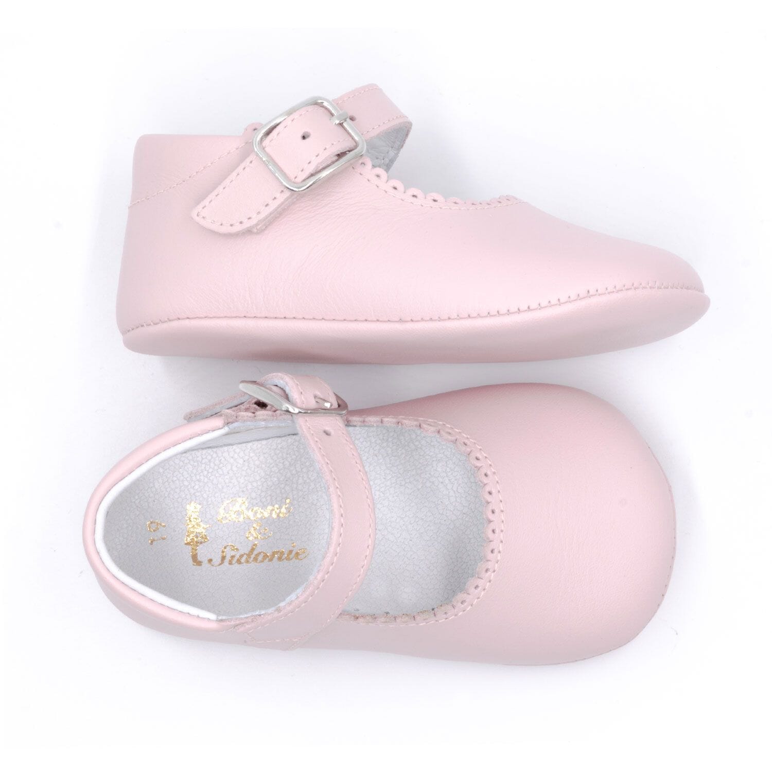 Girls leather slipper Boni & Sidonie Pink