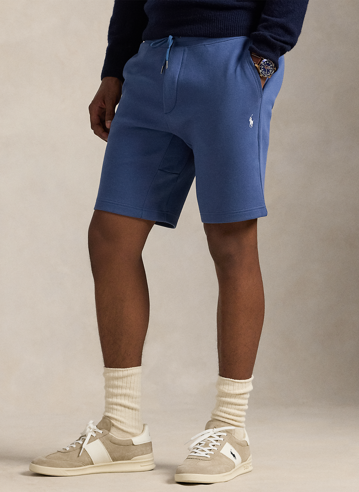 Straight cotton-blend shorts POLO RALPH LAUREN Blue