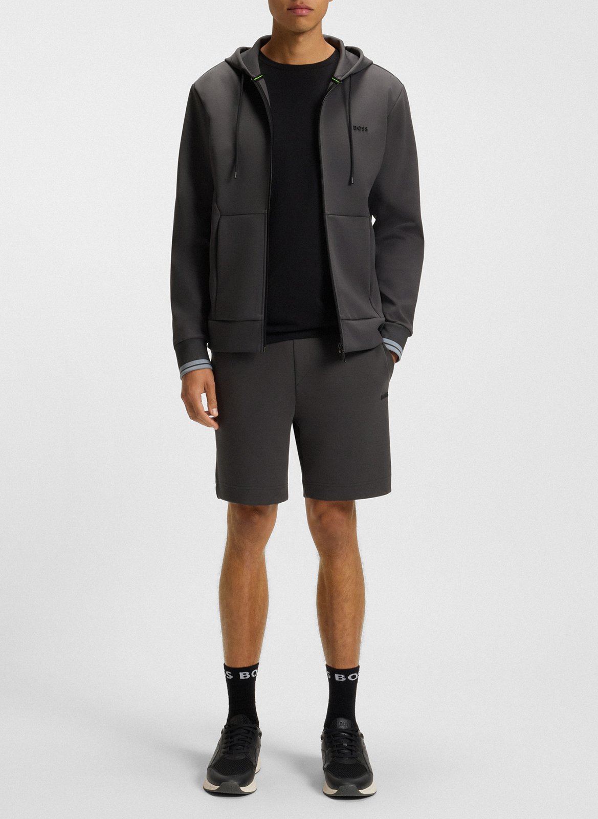 Hooded cardigan  BOSS Silver