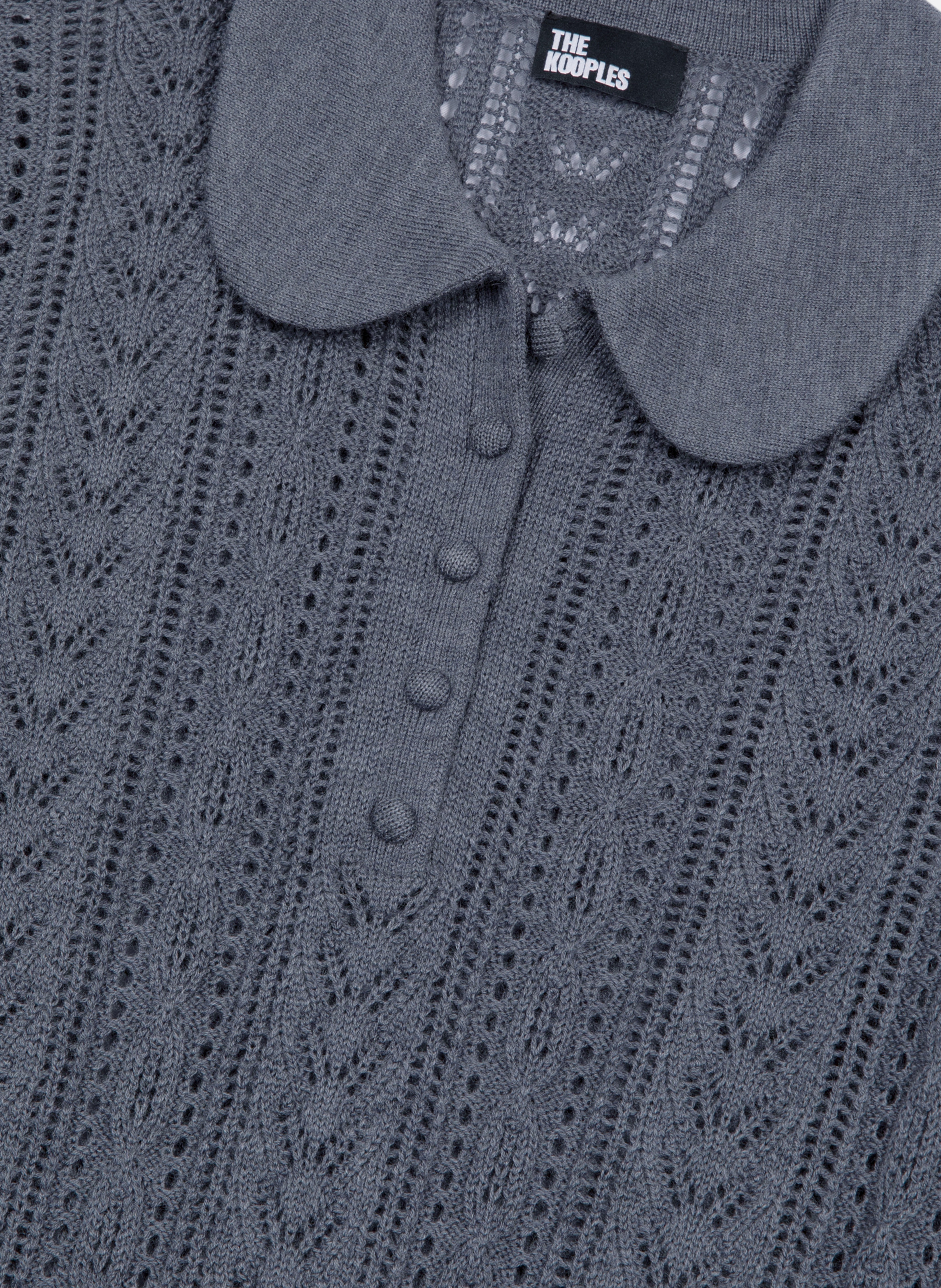 Paul short-sleeved merino wool sweater  THE KOOPLES Grey