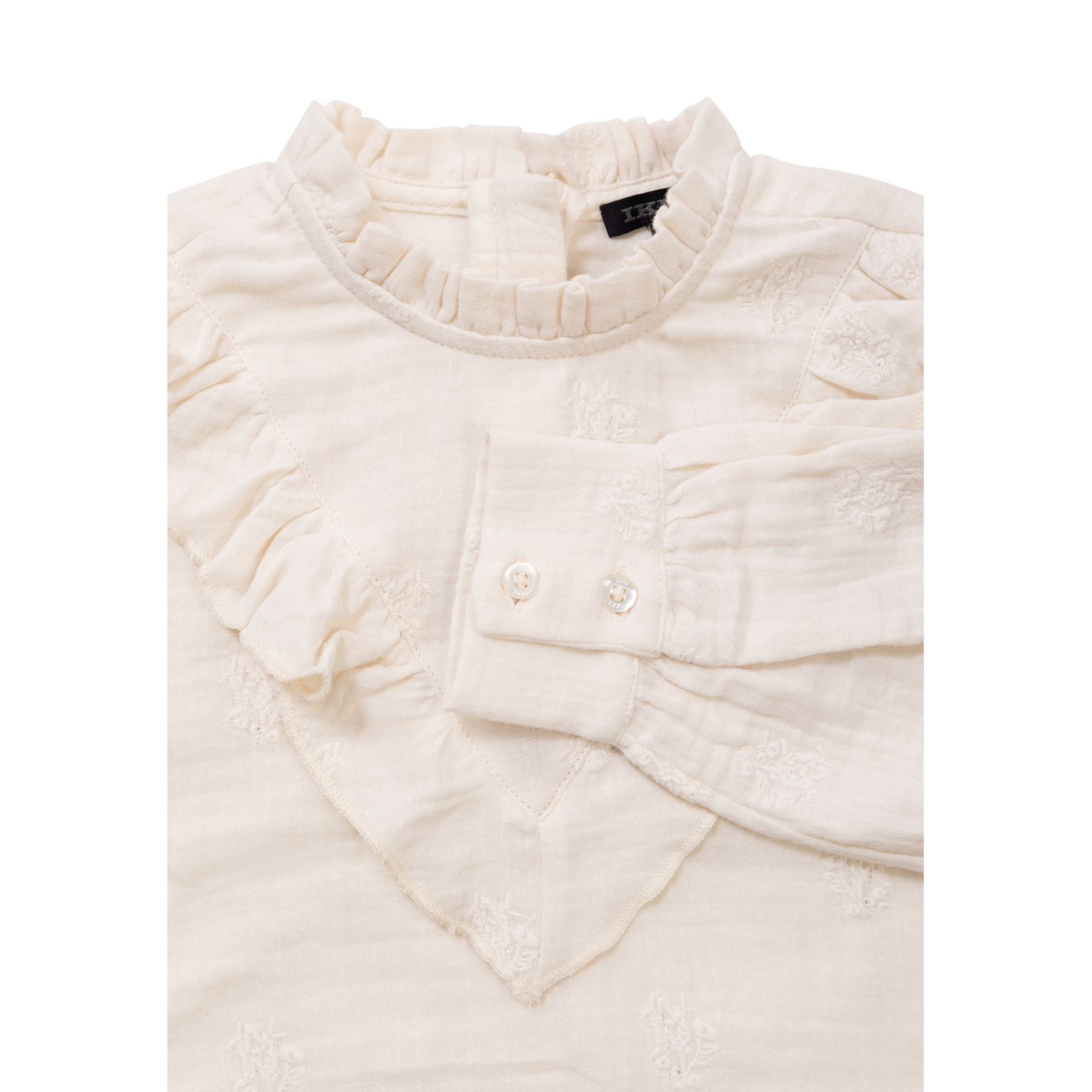 Embroidered cotton gauze shirt IKKS JUNIOR White