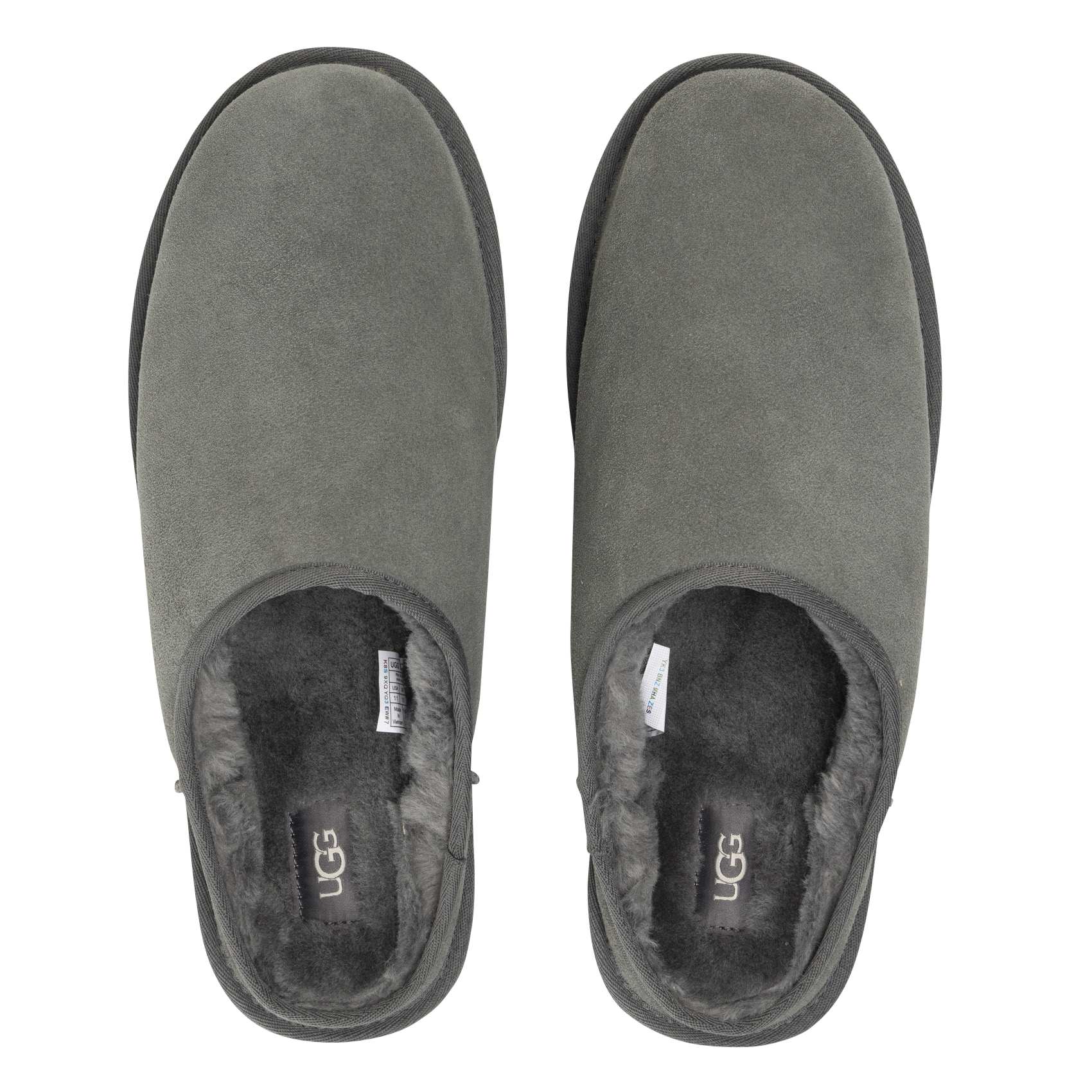 Faux fur-lined suede slippers UGG Green