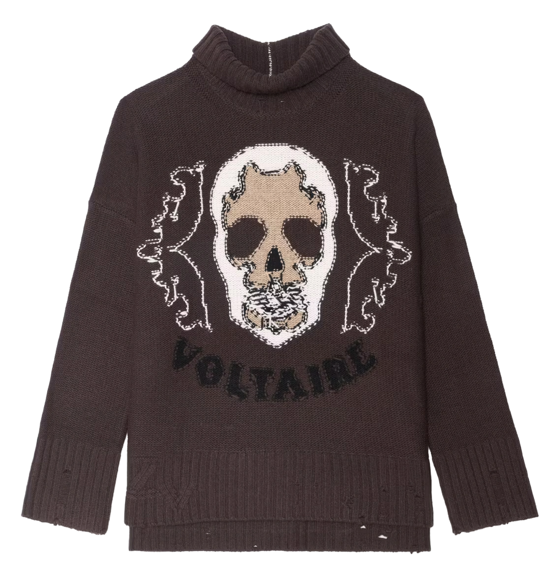 Printed wool high-neck jumper ZADIG&VOLTAIRE Brown