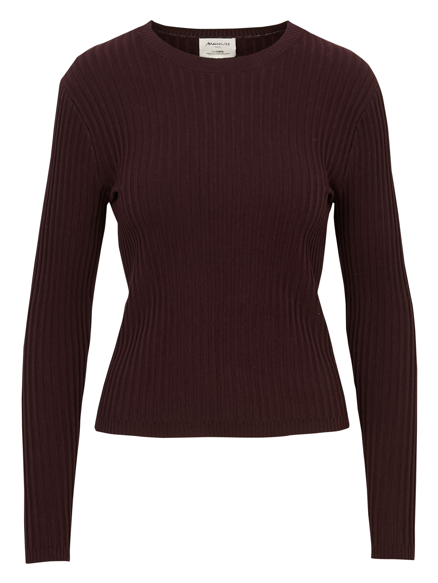 Pull col rond en coton mélangé MAISON 123 Violet