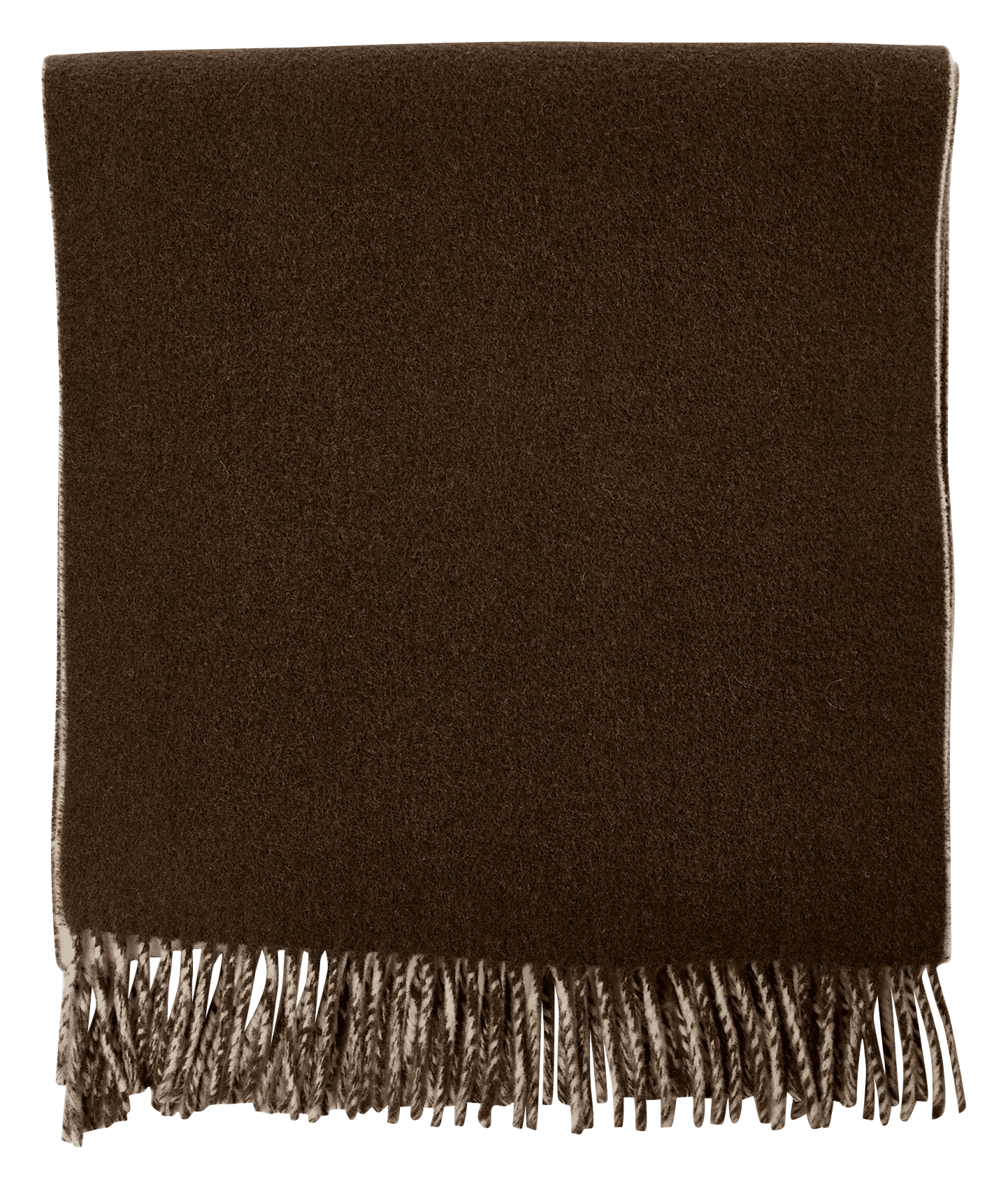 Fringed wool scarf SAISON 1865 Brown