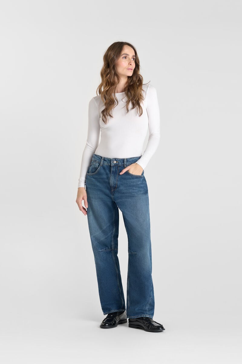Loose jeans, wide leg, length 34 LE TEMPS DES CERISES Blue