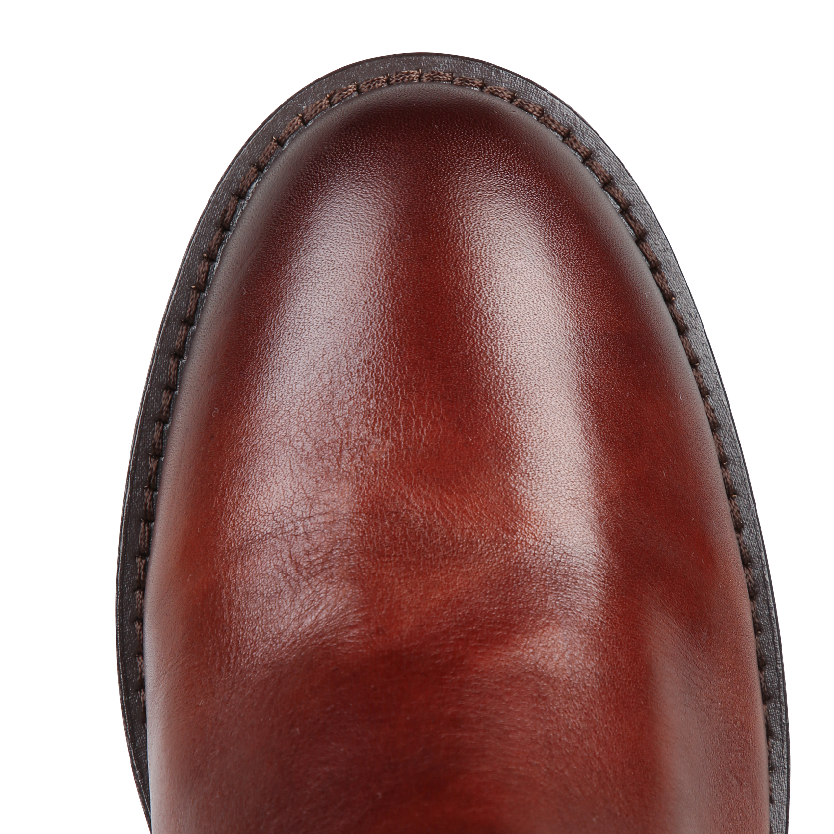 Hohe Lederstiefel mit Reißverschluss SAM EDELMAN Braun