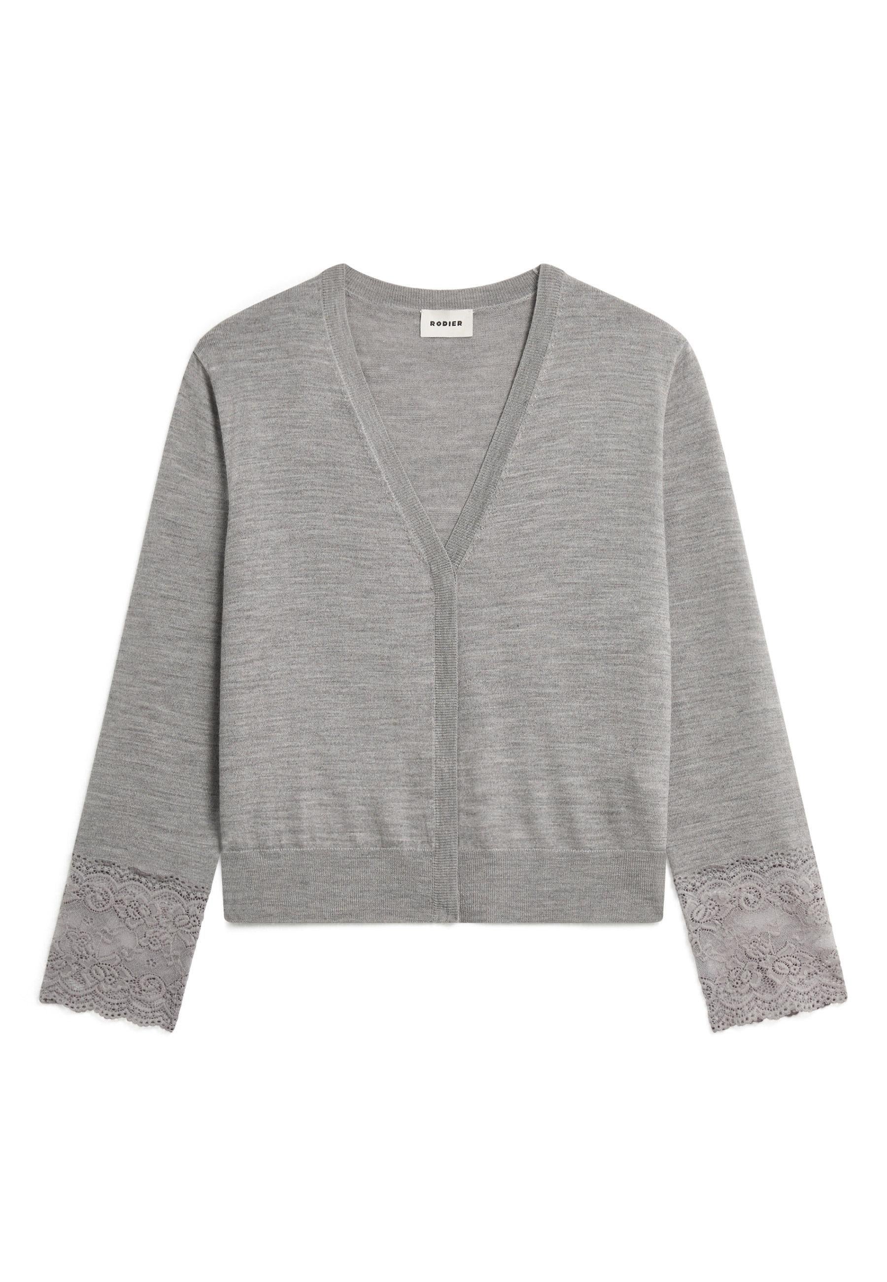 Wool lace vest RODIER Grey