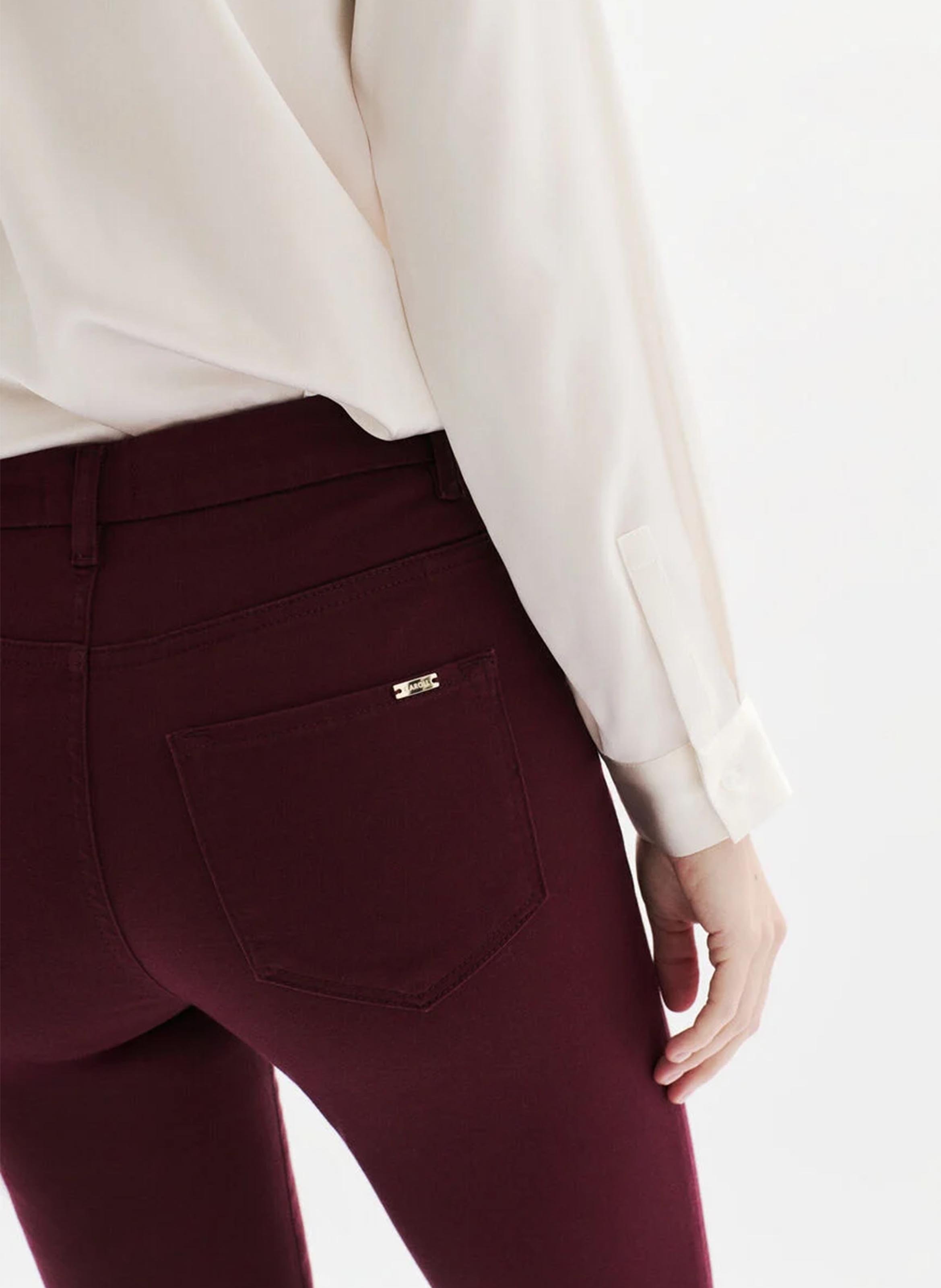 Cotton-mix slim trousers CAROLL Red