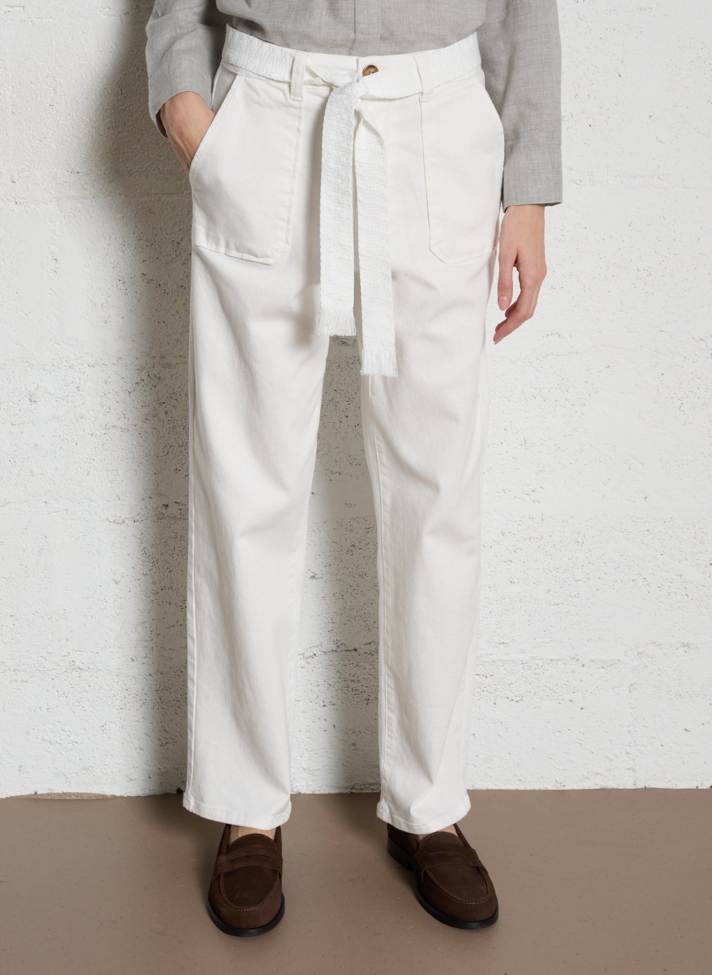 Straight-leg cotton velvet pants LA PETITE ETOILE