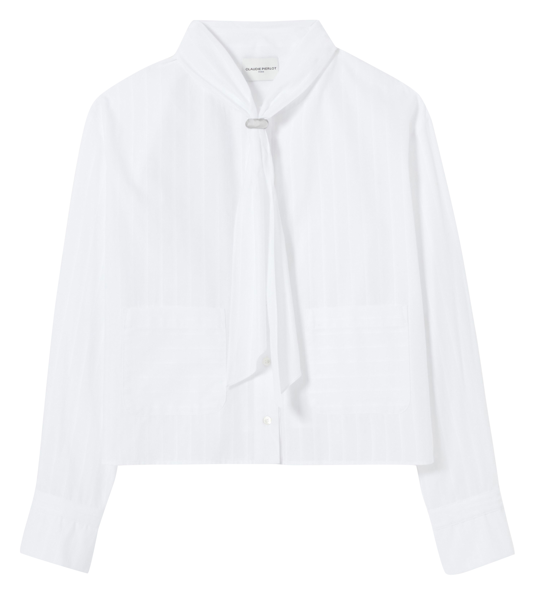 Chemise col rond en coton CLAUDIE PIERLOT Blanc