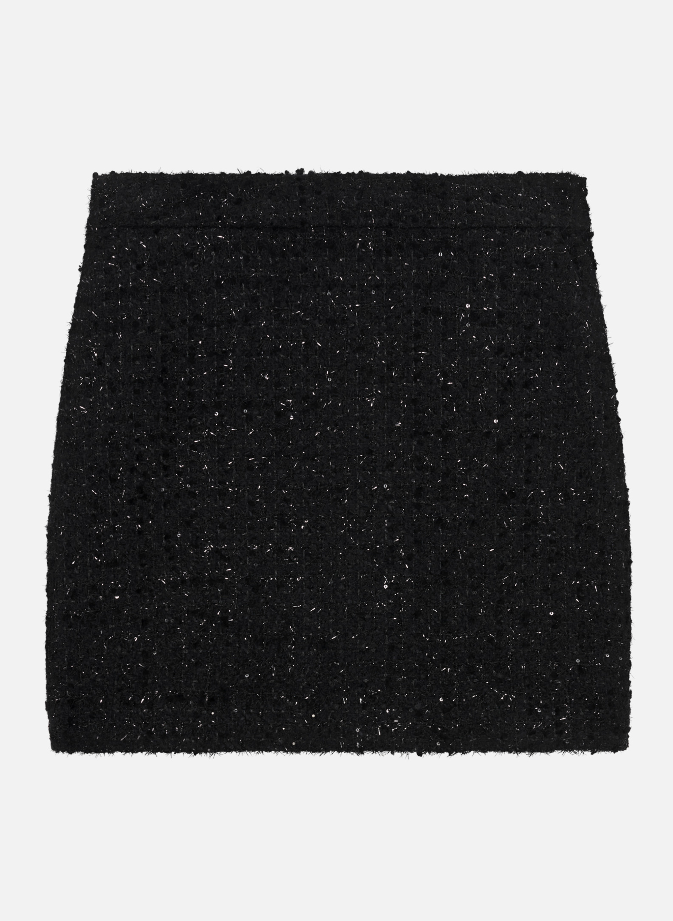 Short skirt in shiny tweed THE KOOPLES Black