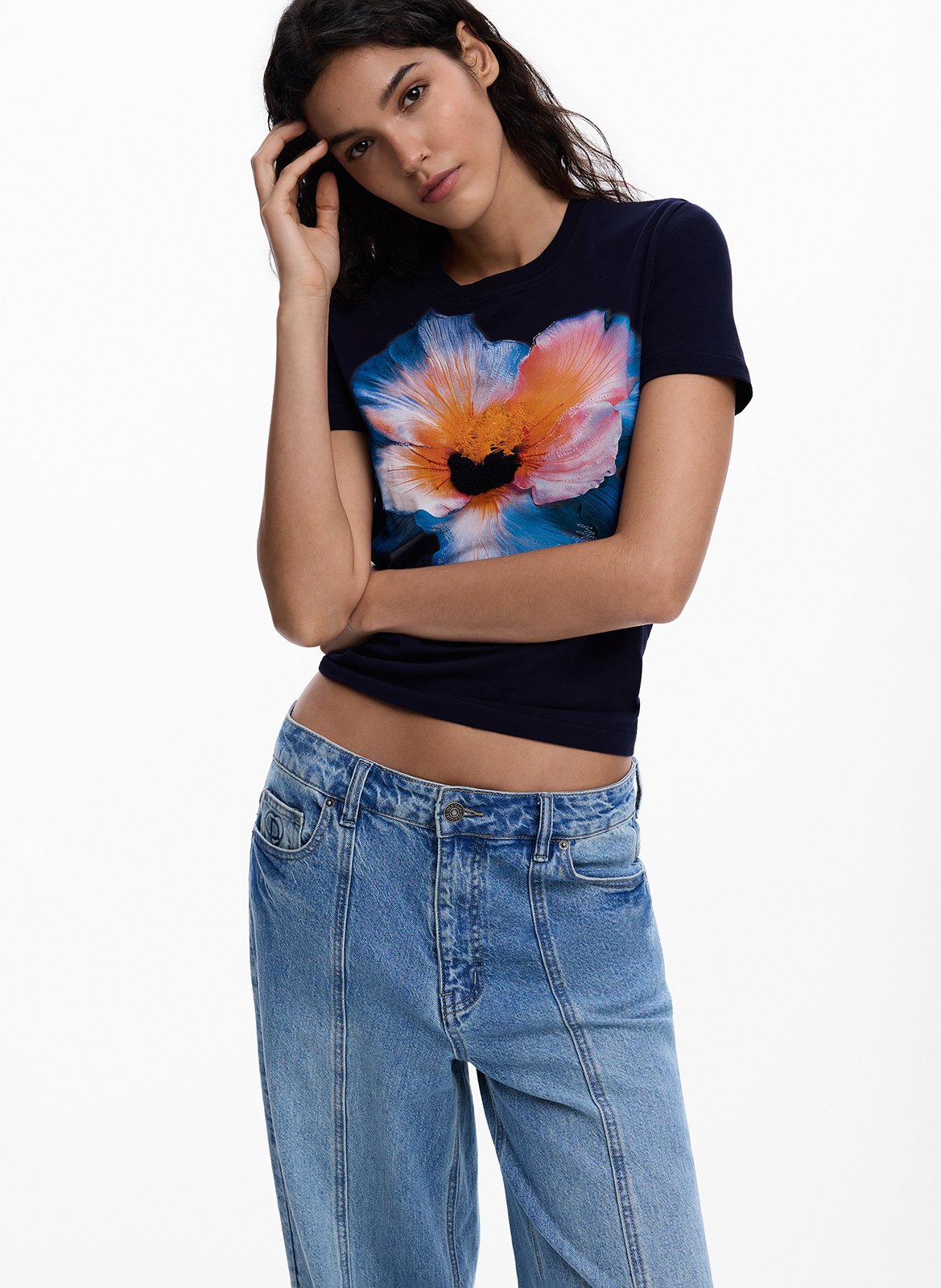 Jacksonville - T-Shirt mit Rundhalsausschnitt aus Baumwoll-Mix DESIGUAL