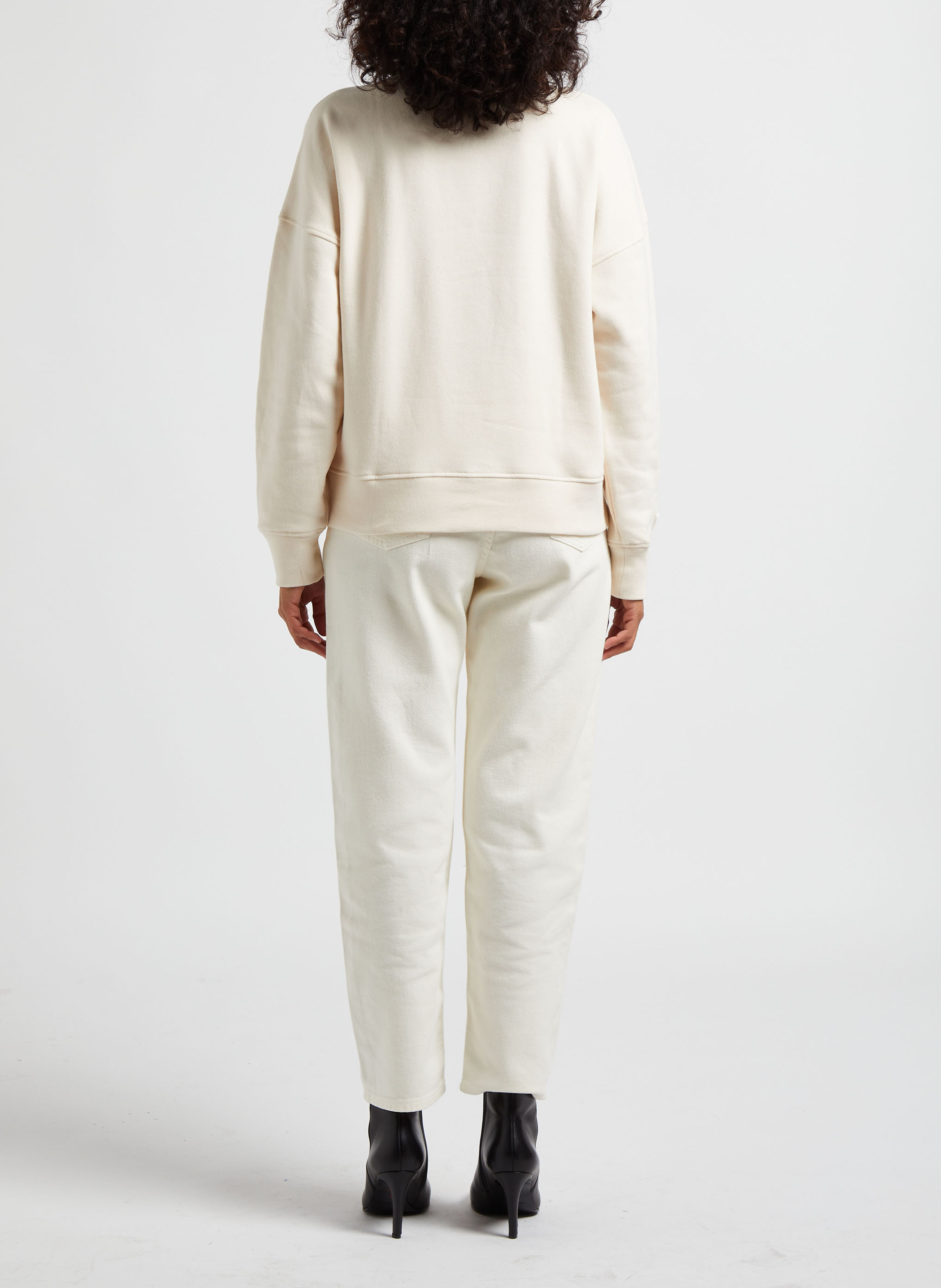 Jean taille haute droit en coton  MARGAUX LONNBERG Blanc