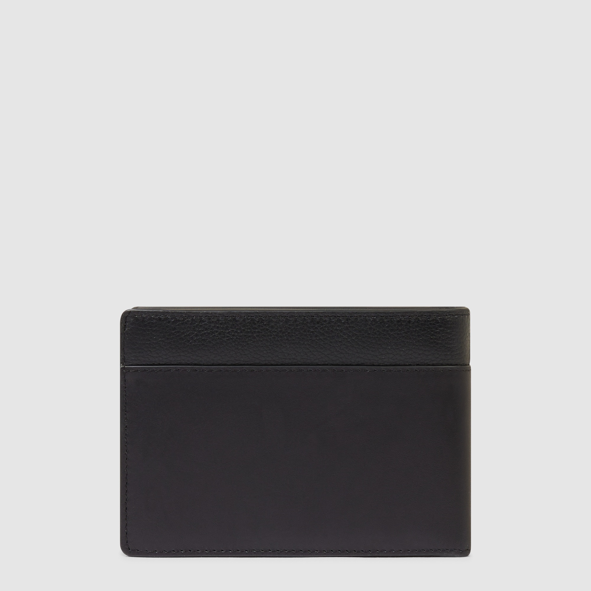 Men's wallet with ID card holder flap PIQUADRO Black