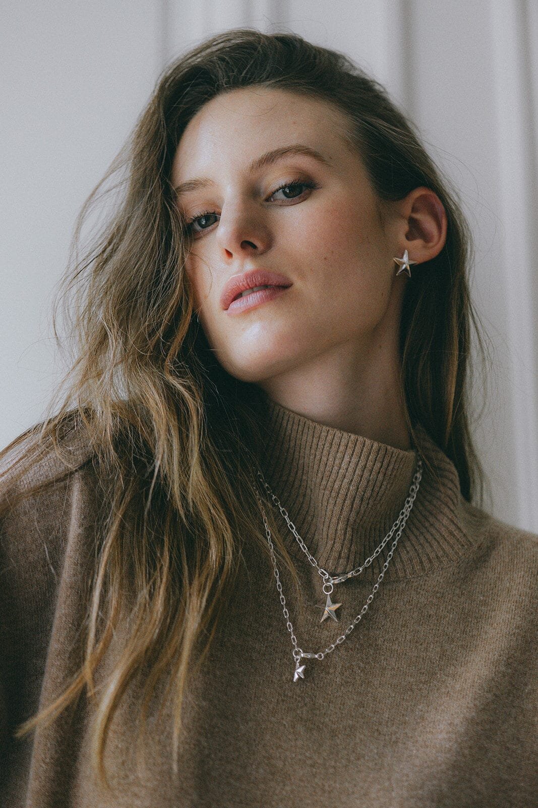 Maxi gold-plated star necklace MONSIEUR SIMONE Silver