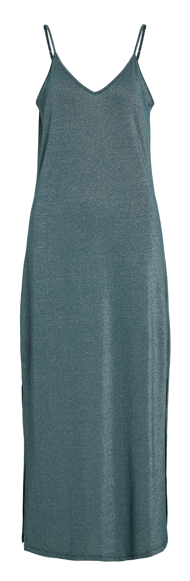 Langes glitzerndes Maxikleid mit Trägern VILA Blau