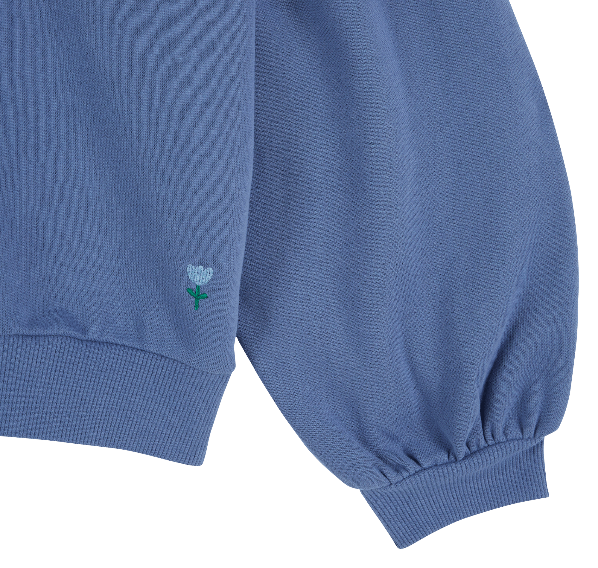 Sweat col claudine en coton bio EMILE ET IDA Azul