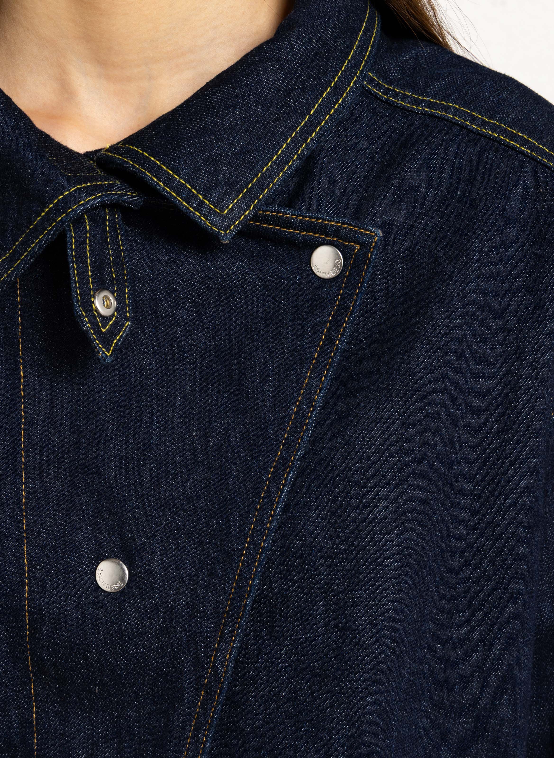 Veste en jean oversize en coton MARGAUX LONNBERG Bleu
