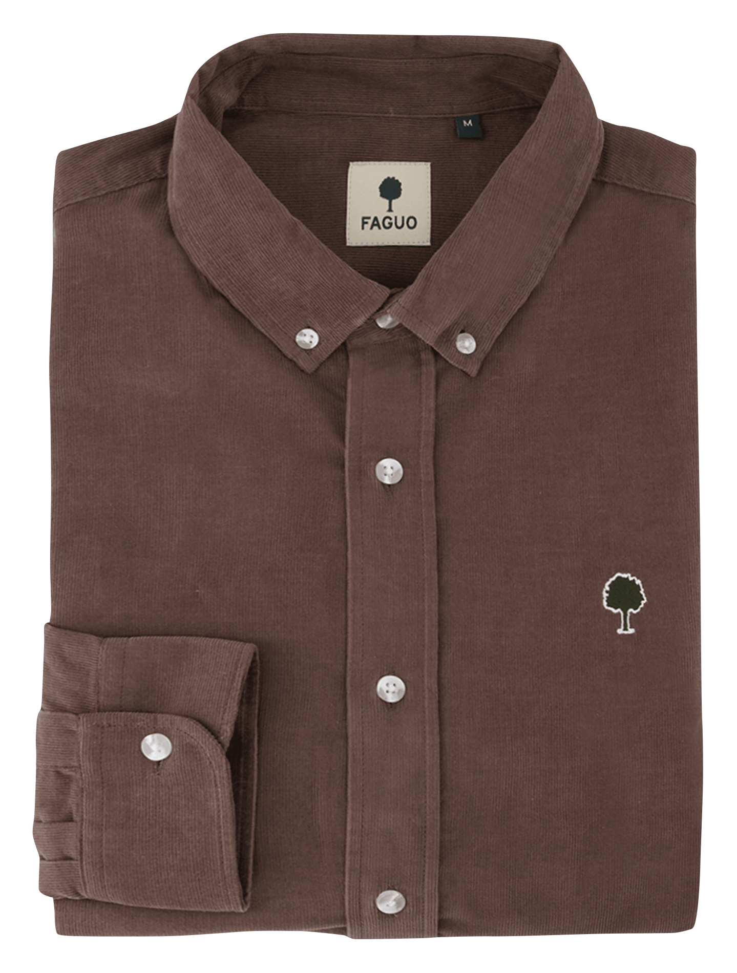 Chemise col classique en coton FAGUO Violet