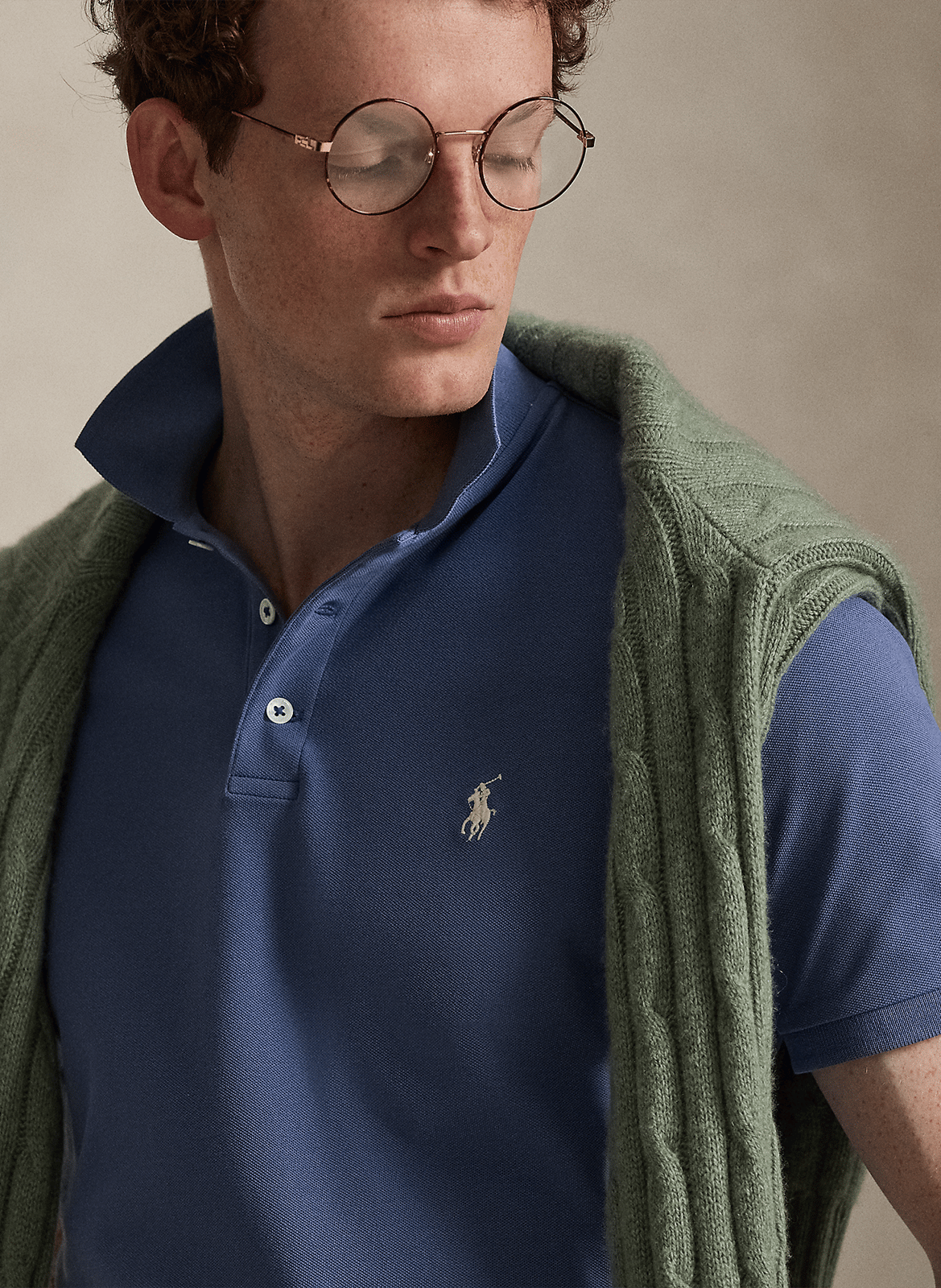Polo mit kurzen Ärmeln und besticktem Logo POLO RALPH LAUREN Blau