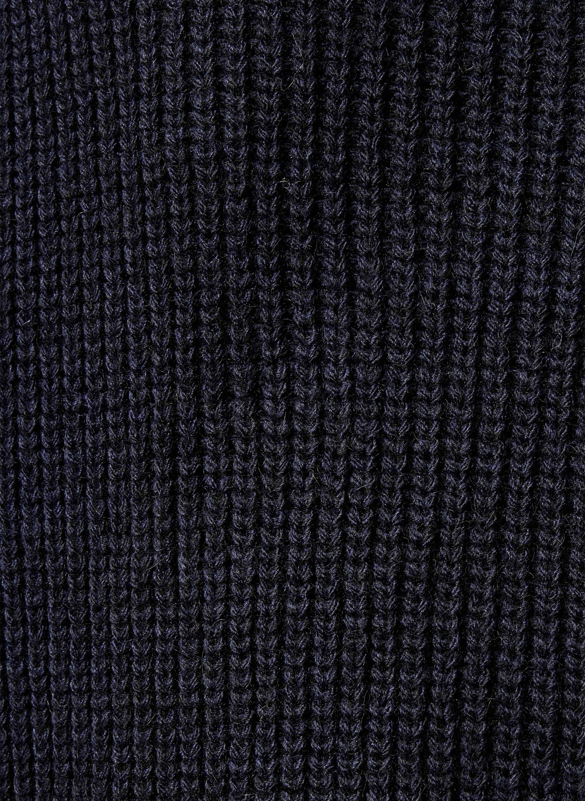 Ample ribbed boat neck sweater with pearl detail LA FEE MARABOUTEE Blue
