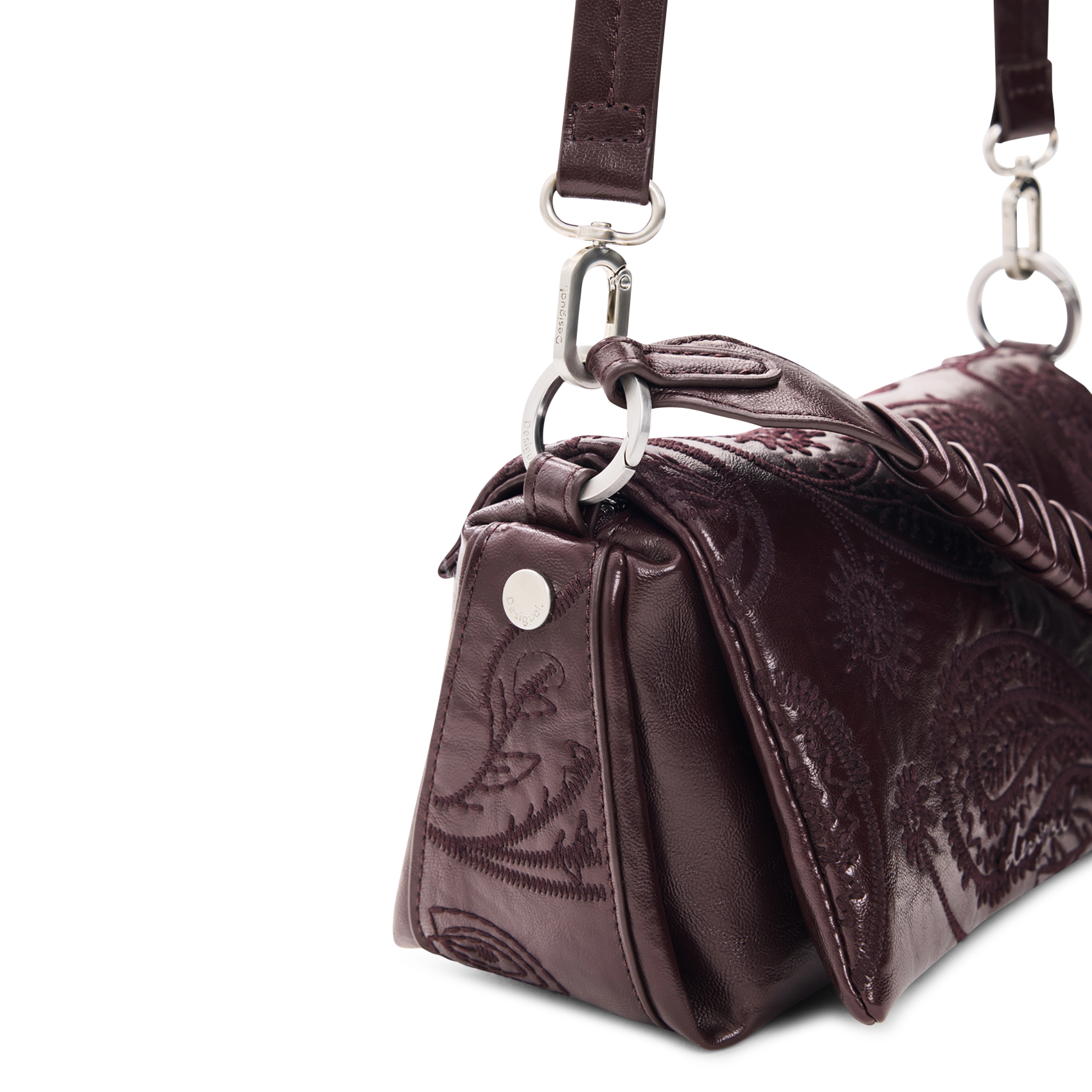 Sac porté épaule brodé DESIGUAL Rouge