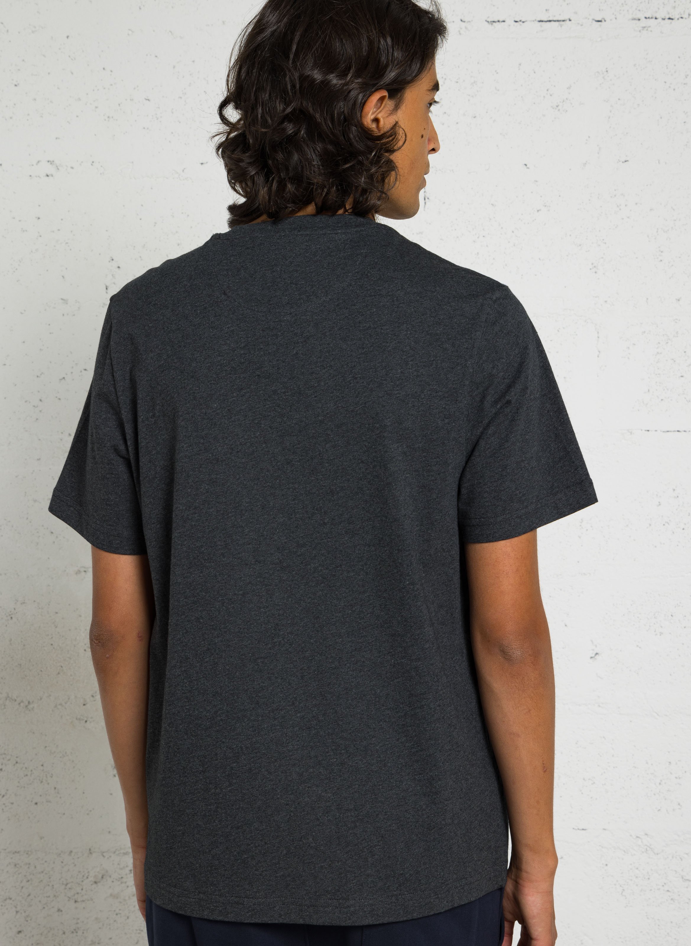 Tee-shirt col rond en coton bio FARAH Noir