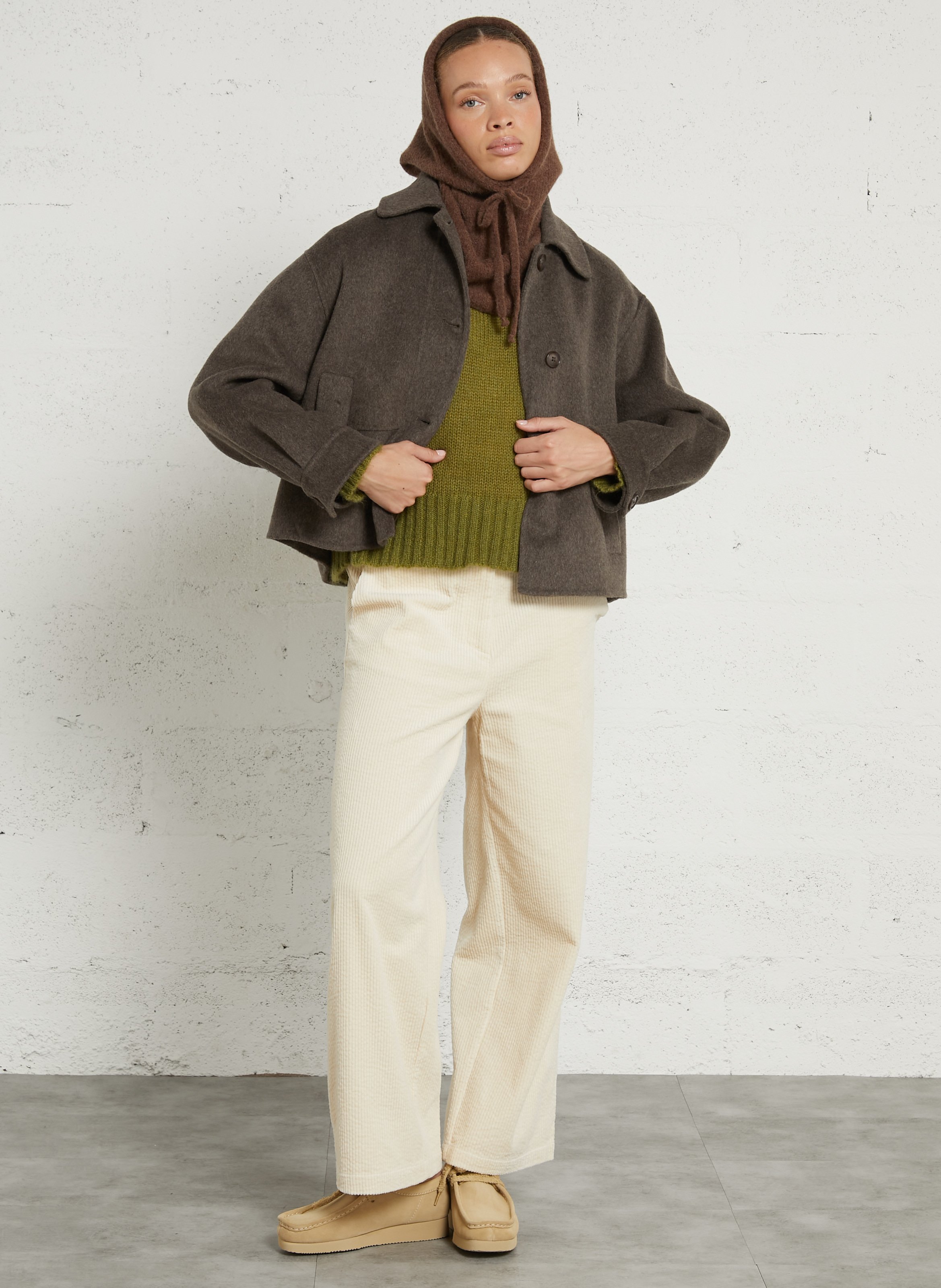 Jacke aus Wollmix JC SOPHIE Braun