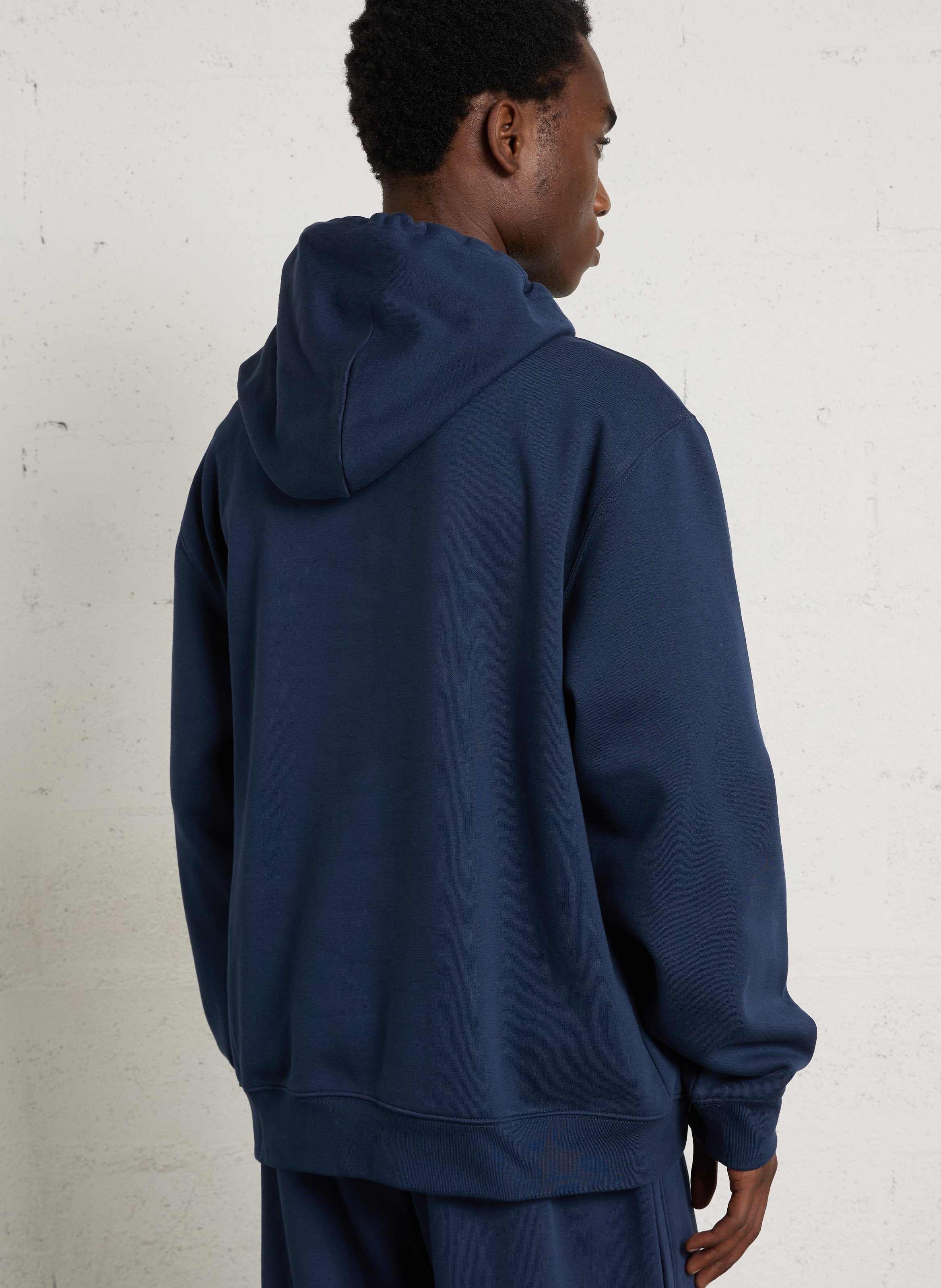 Straight cotton-blend hoodie THE NORTH FACE Blue