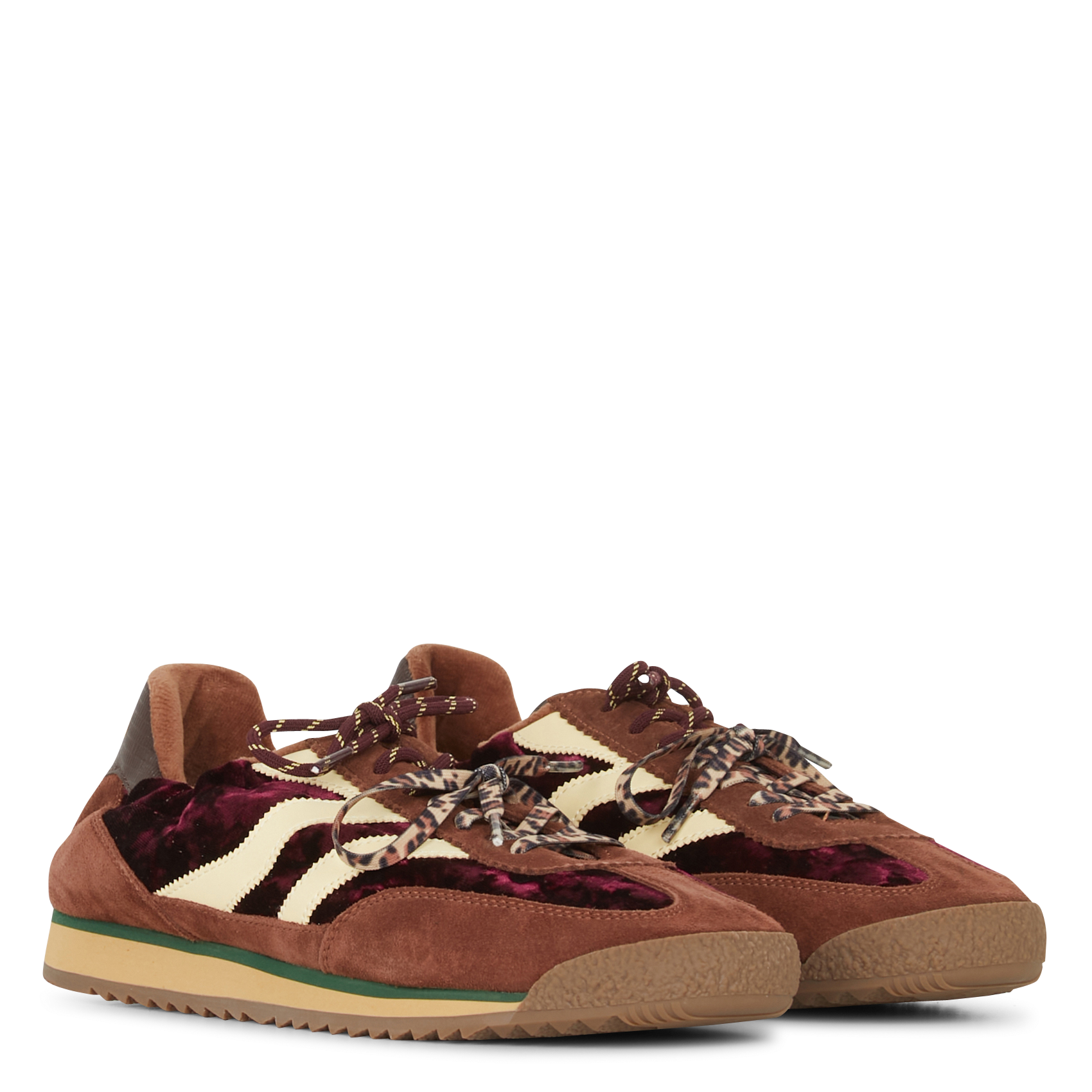 Niedrige Ledersneaker MRP Violett