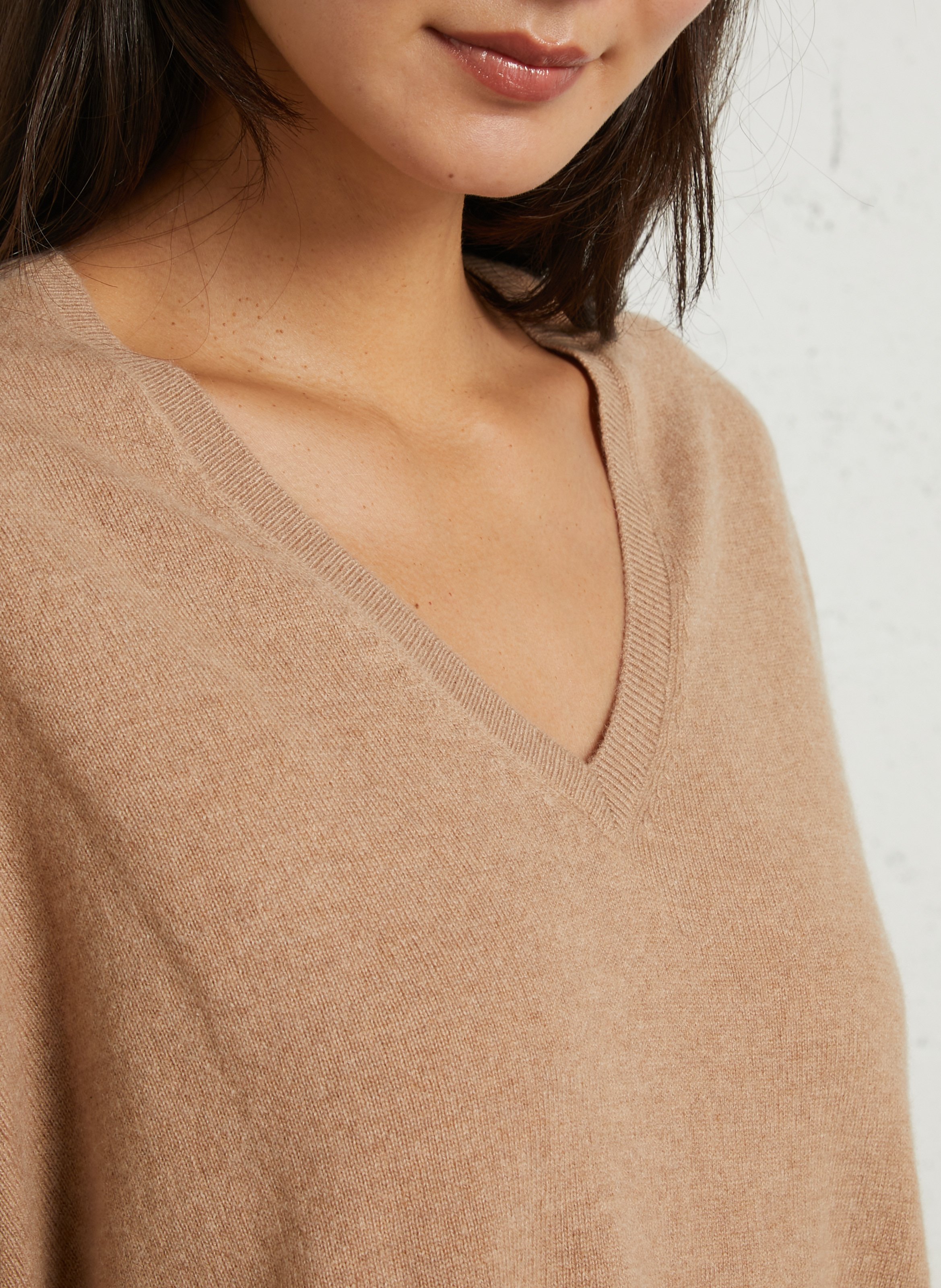 Weit geschnittener Kaschmirpullover SUD EXPRESS Braun