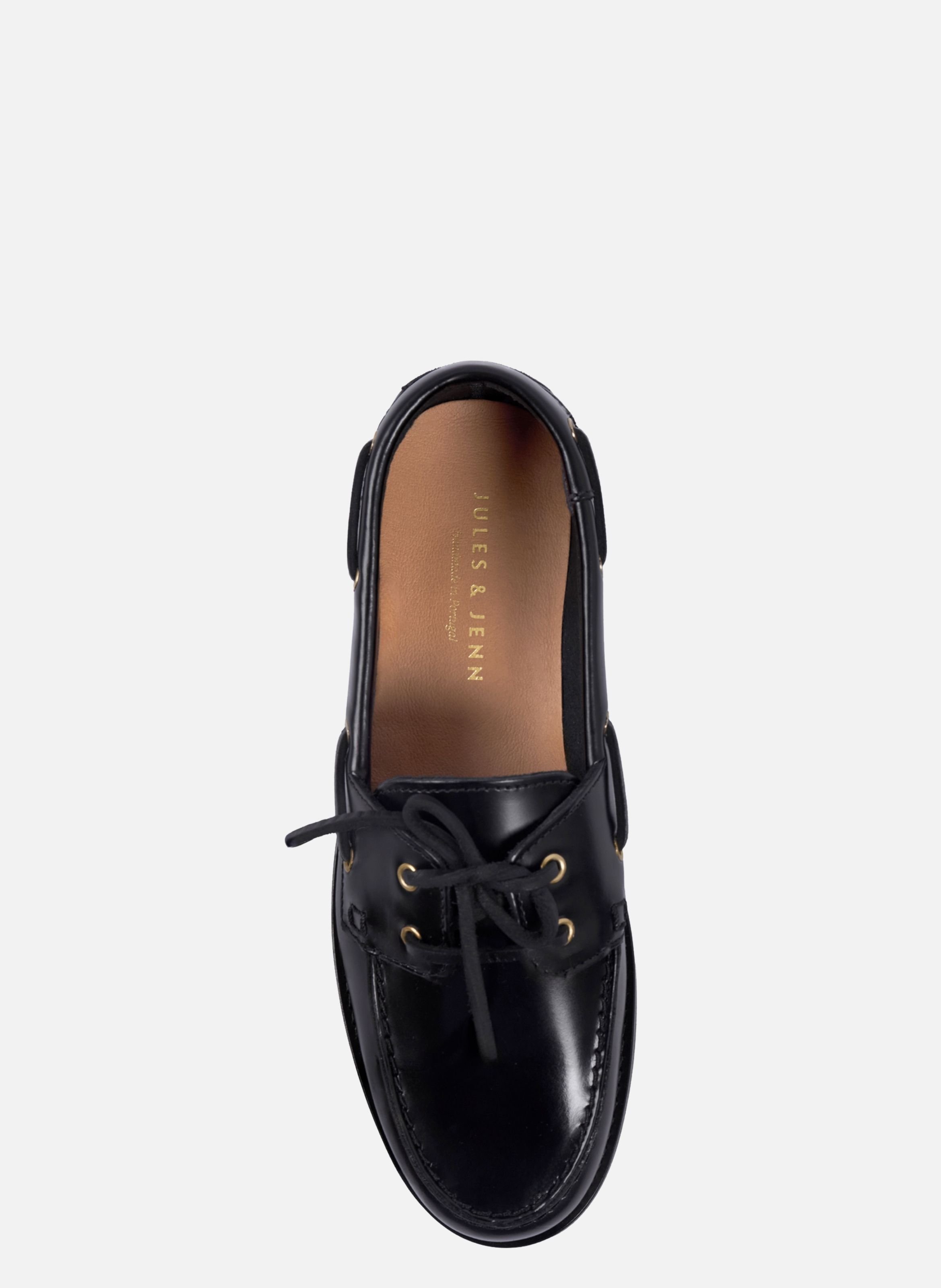 MOCASSINS BATEAU THELMA patent leather JULES & JENN Black