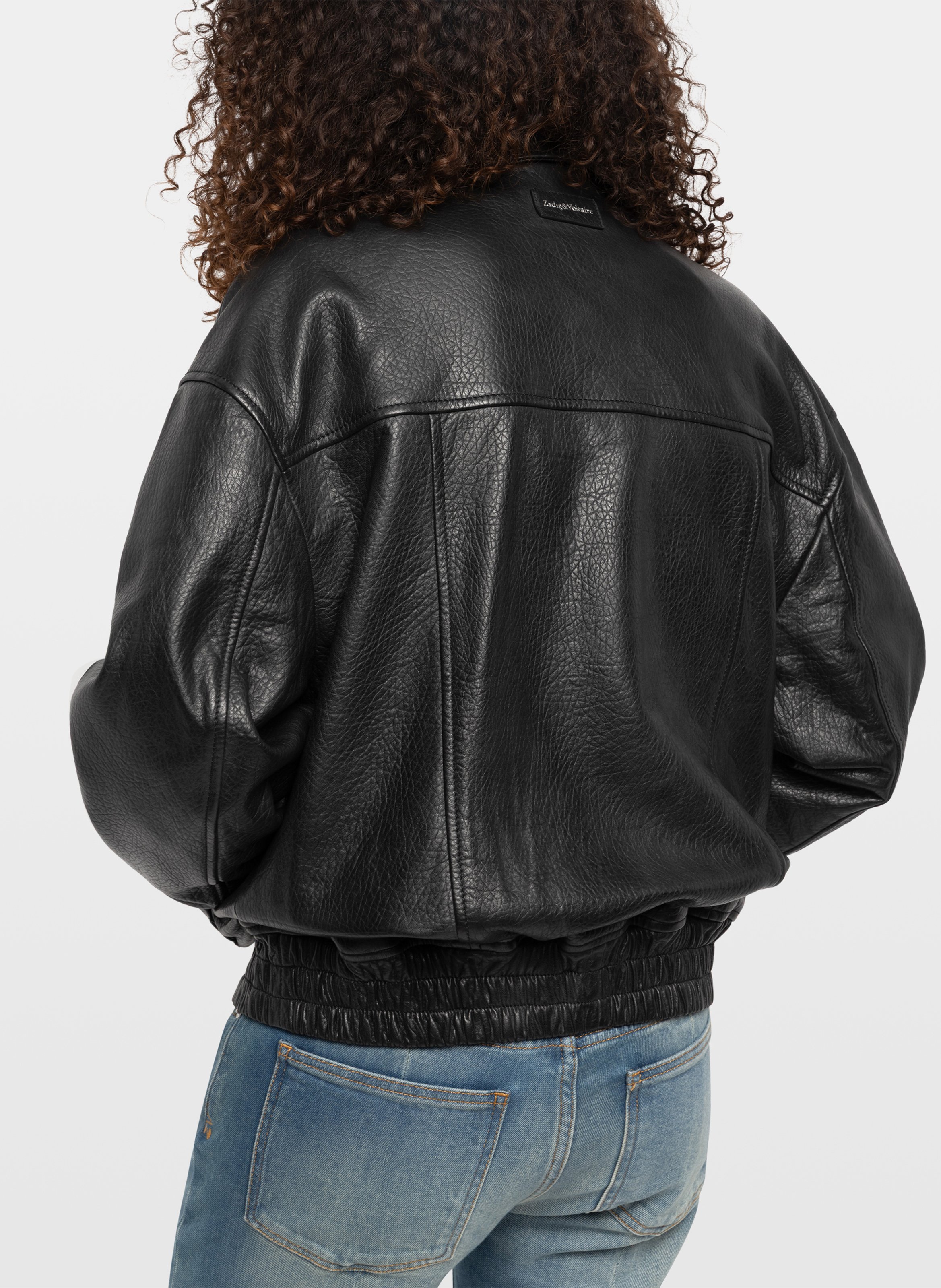 Lederjacke mit klassischem Kragen ZADIG&VOLTAIRE Schwarz