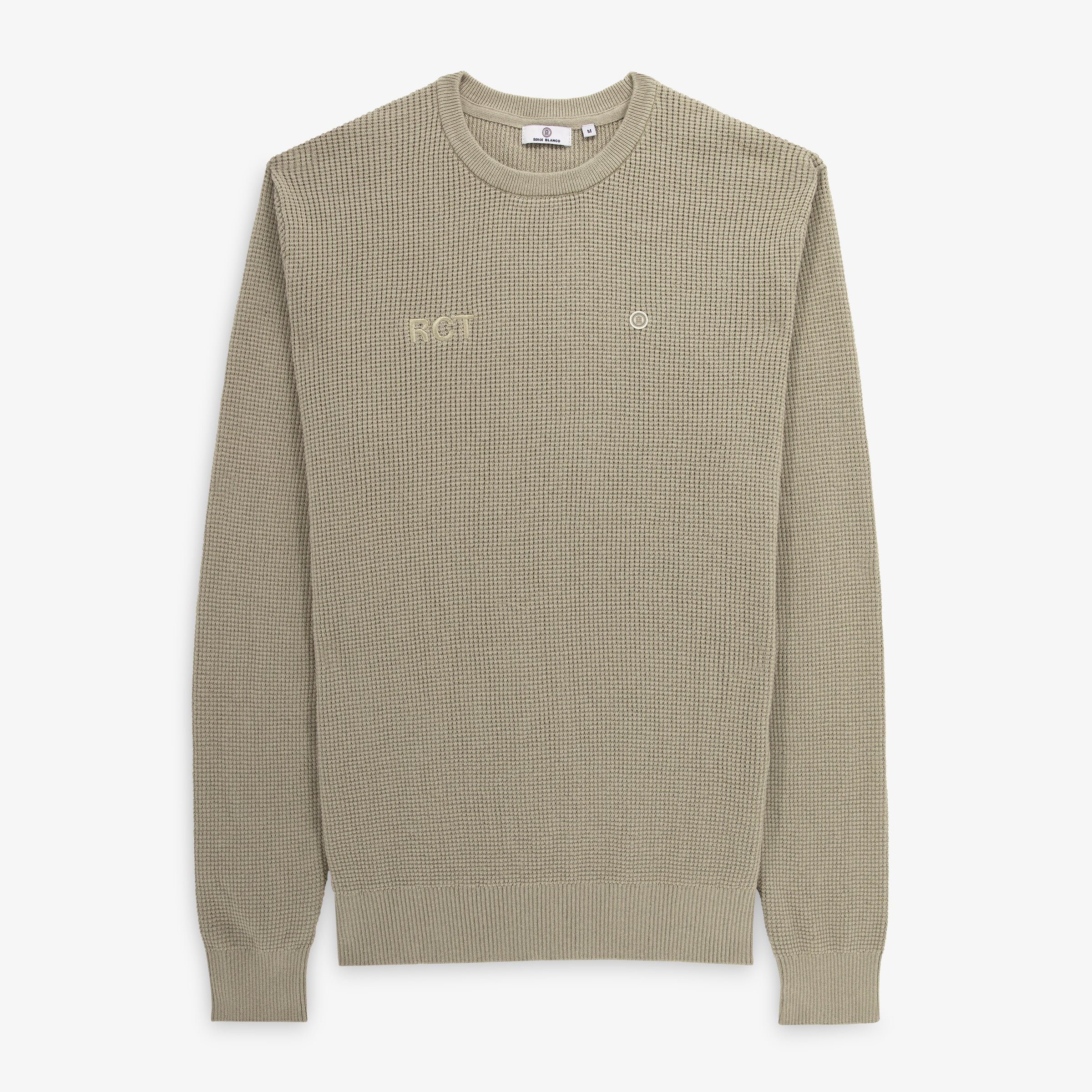 Manolo cotton and silk crew-neck sweater SERGE BLANCO Beige