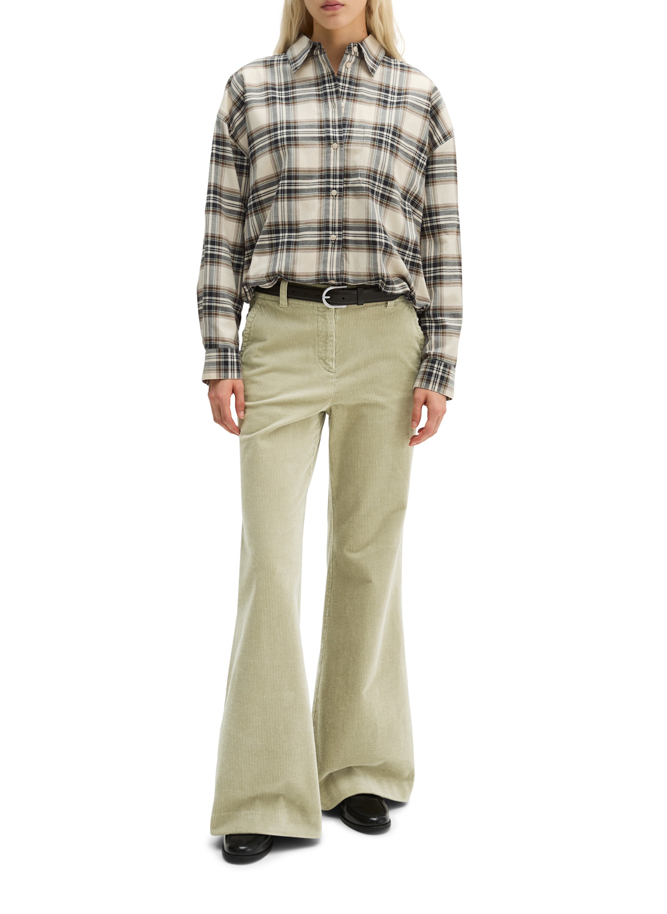 Straight checked cotton shirt MARC O'POLO White